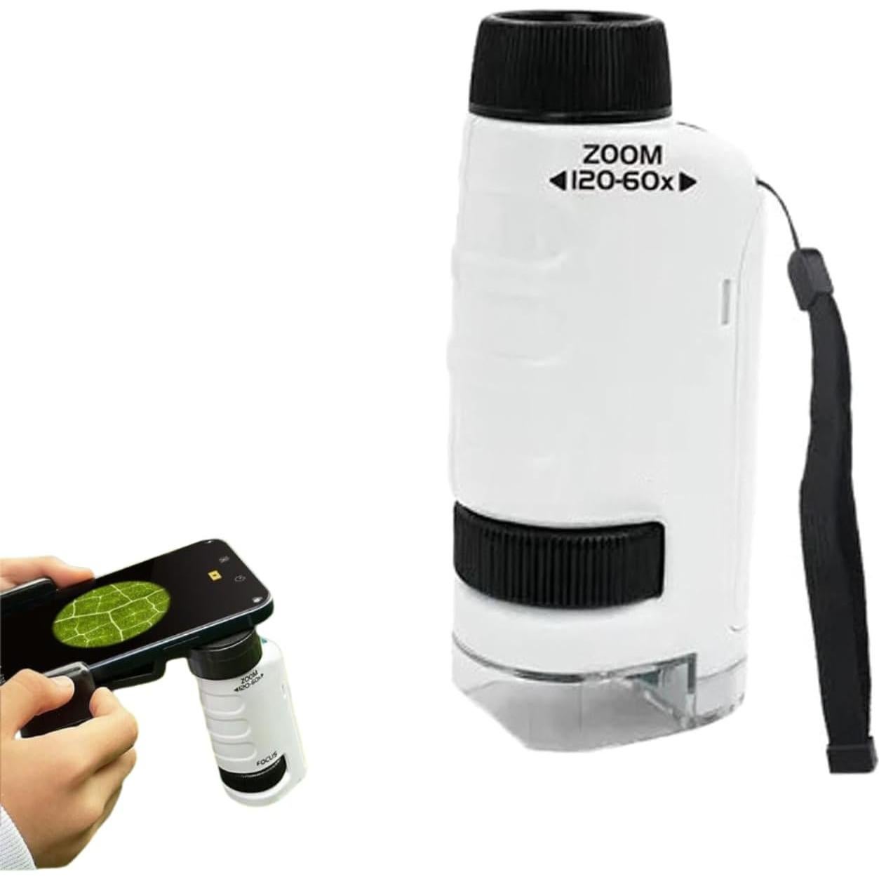 Mini Microscopio Little Marvin 2025, Aumento 60x-120x, LED