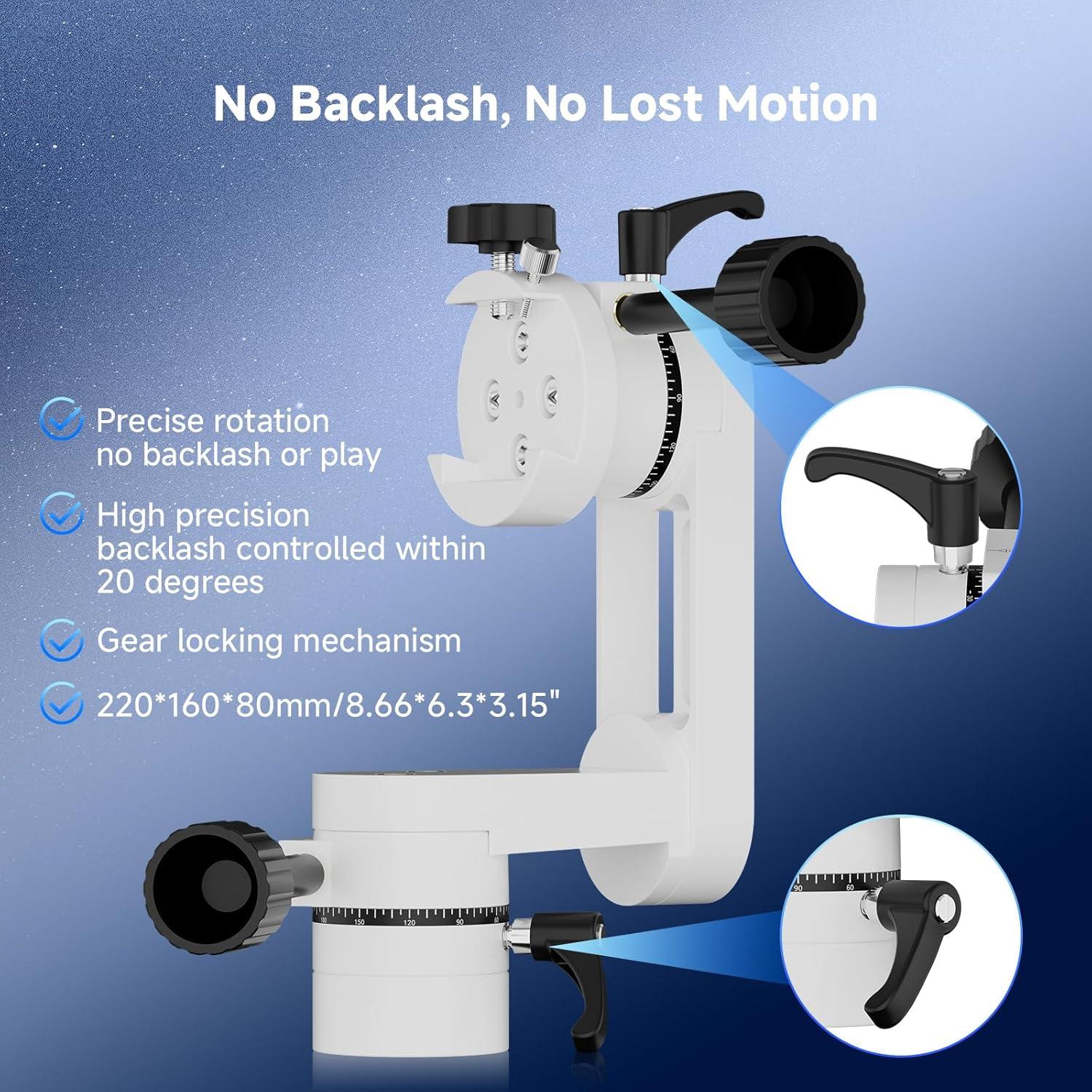 Soporte Altazimut Mini SVBONY SV225, 5kg, Ligero y Ajustable