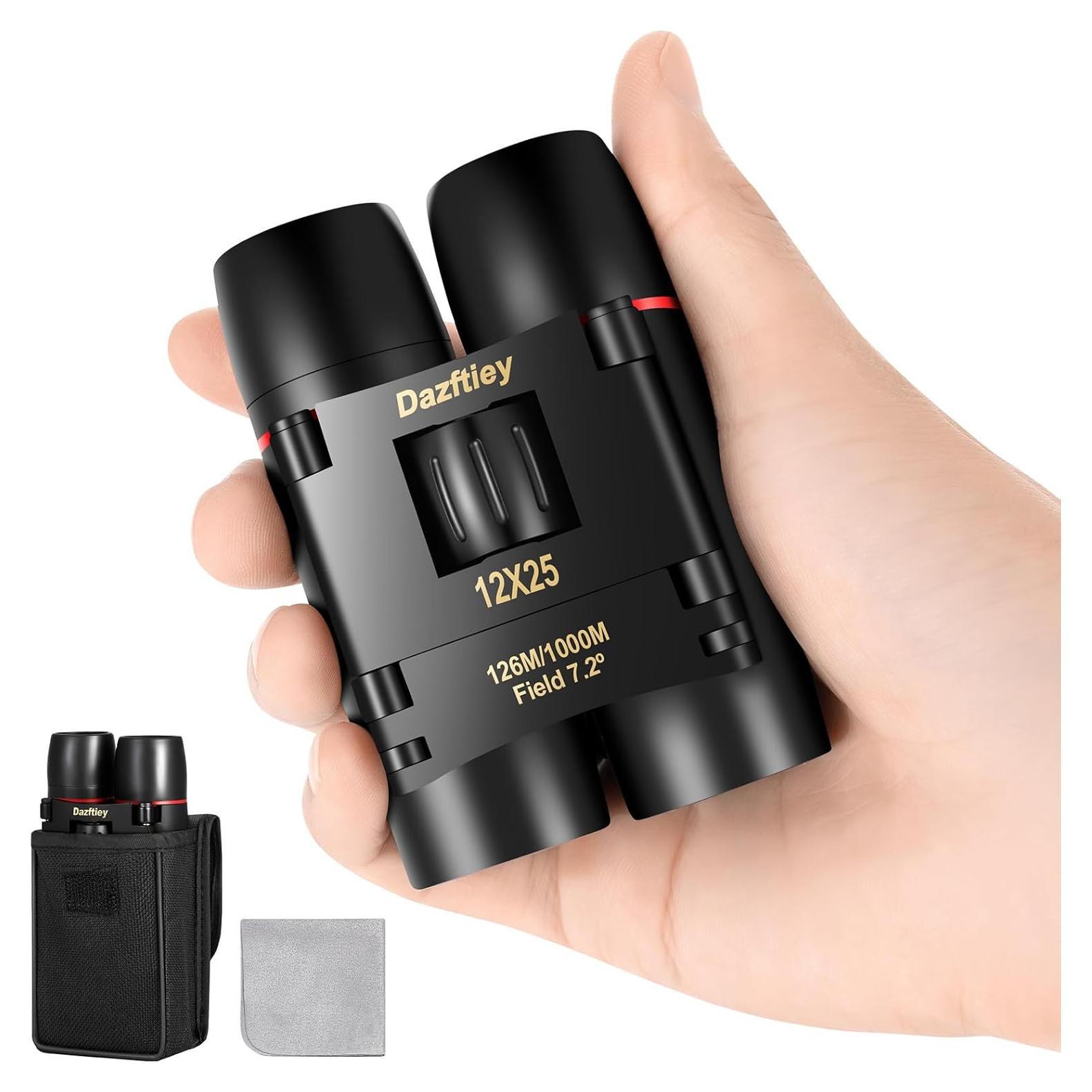 Binoculares Compactos Dazftiey 12x25 Ligeros para Adultos y Niños