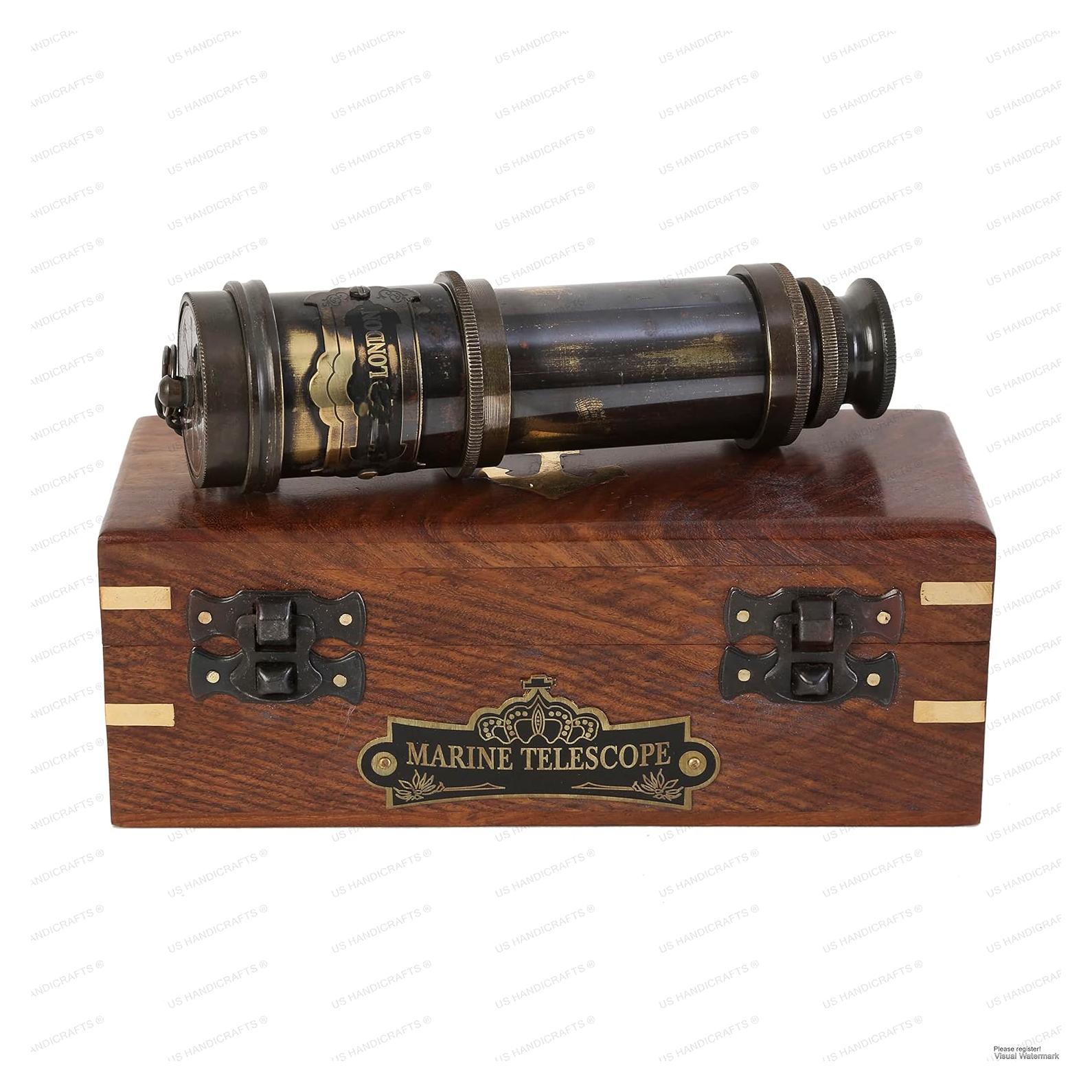 Telescopio de Bronce Vintage 38.1 cm - Nautical Authentic