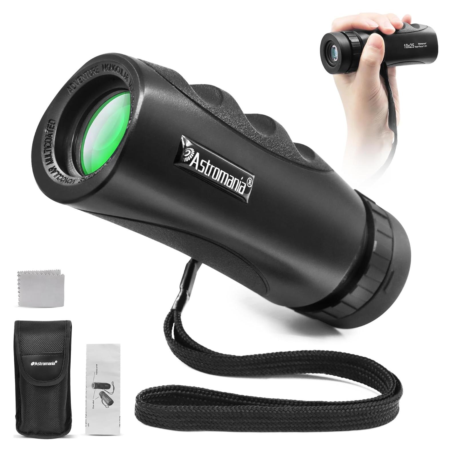 Monóculo Compacto Impermeable Astromania 10x25 para Aventura