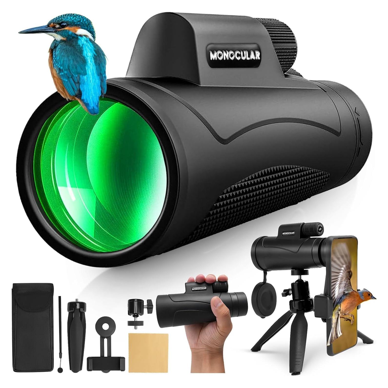 Telescopio Monocular ICETOO 80x100 HD Impermeable con Trípode