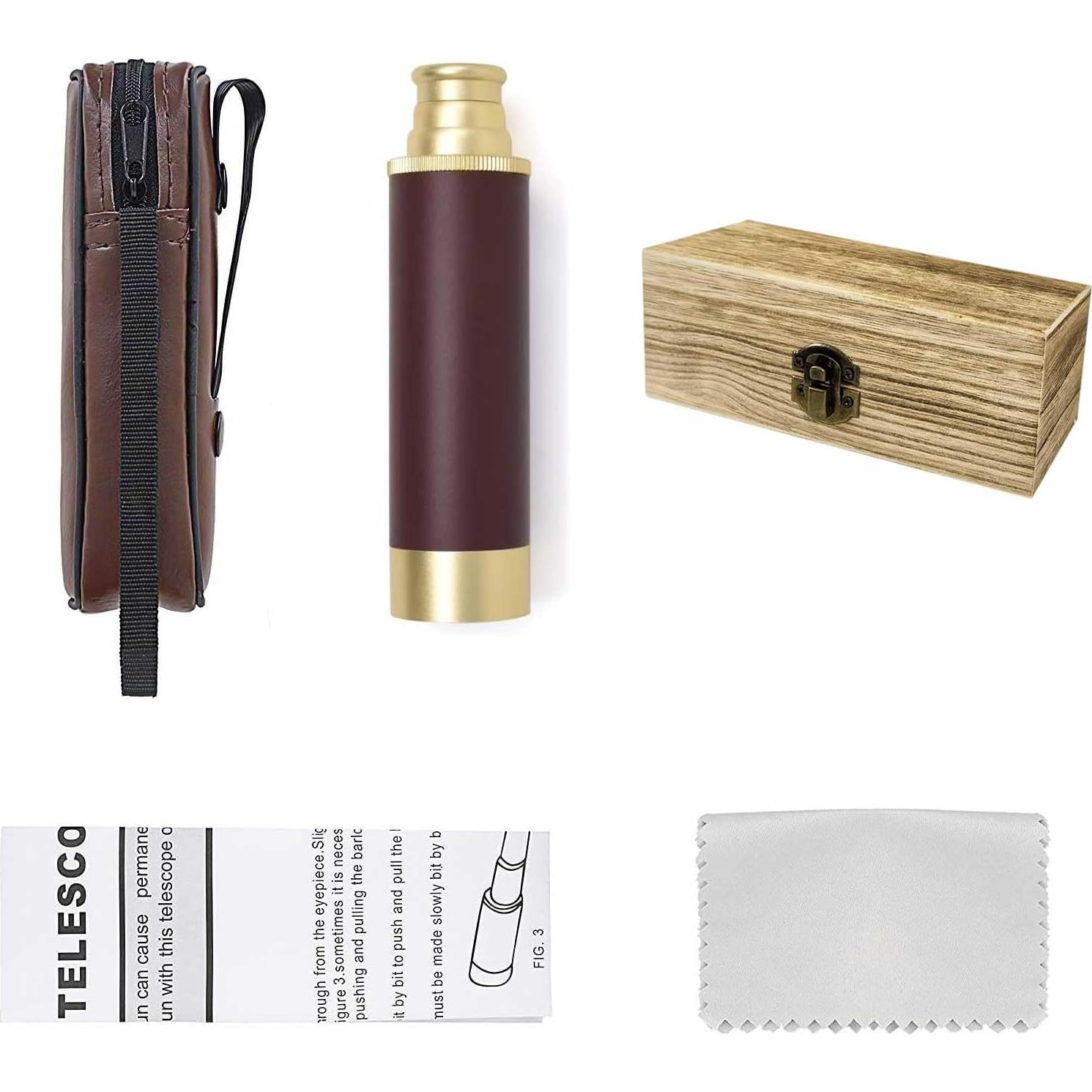 Telescopio Monocular Pirata Aubric 25x30 Plegable Impermeable