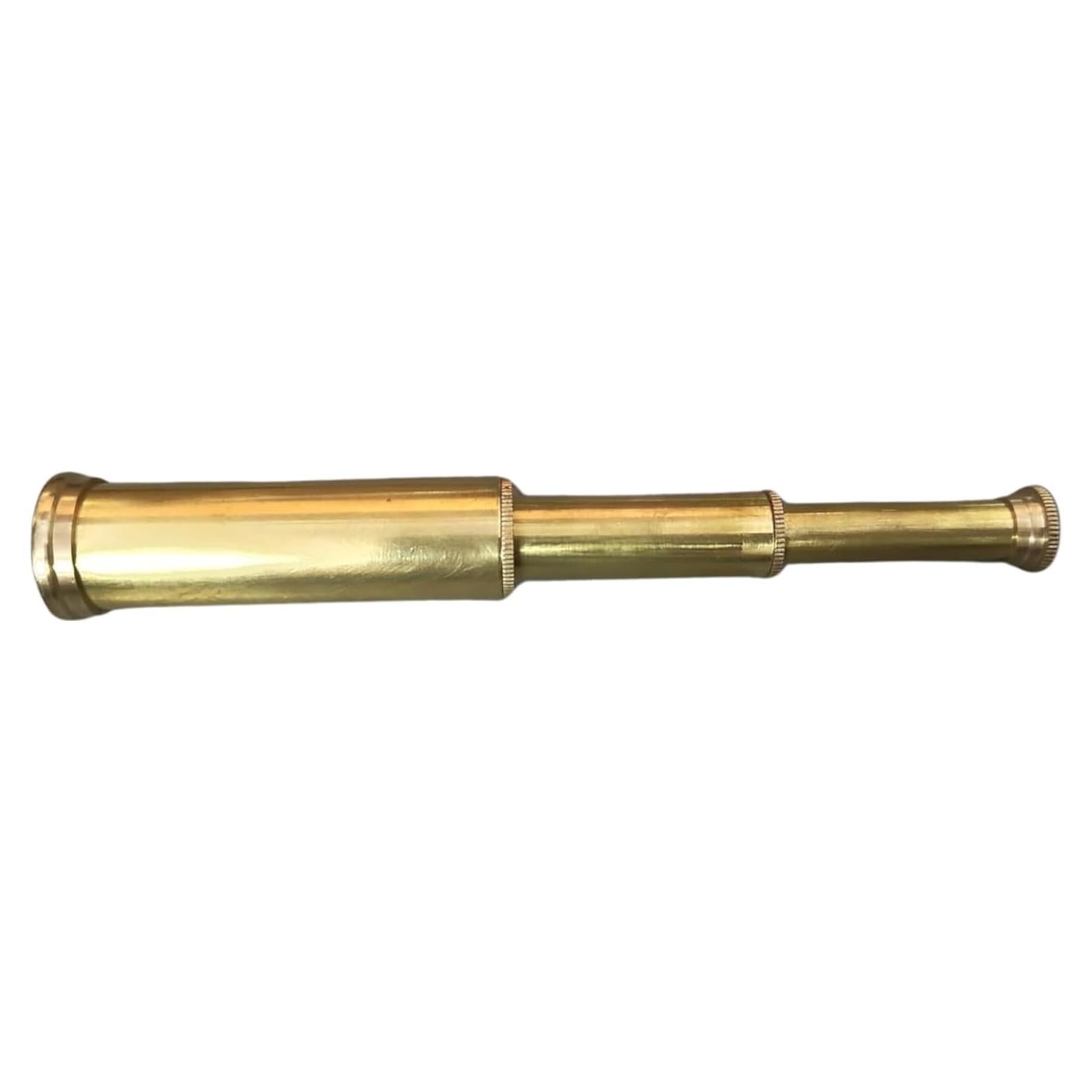 Telescopio Miniatura de Latón Hecho a Mano 12.7 cm - Vintage