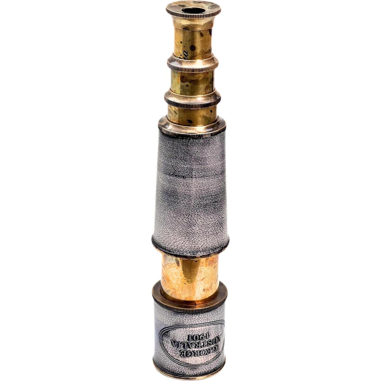 Telescopio de Mano de Latón Antiguo 45.72 cm para Camping