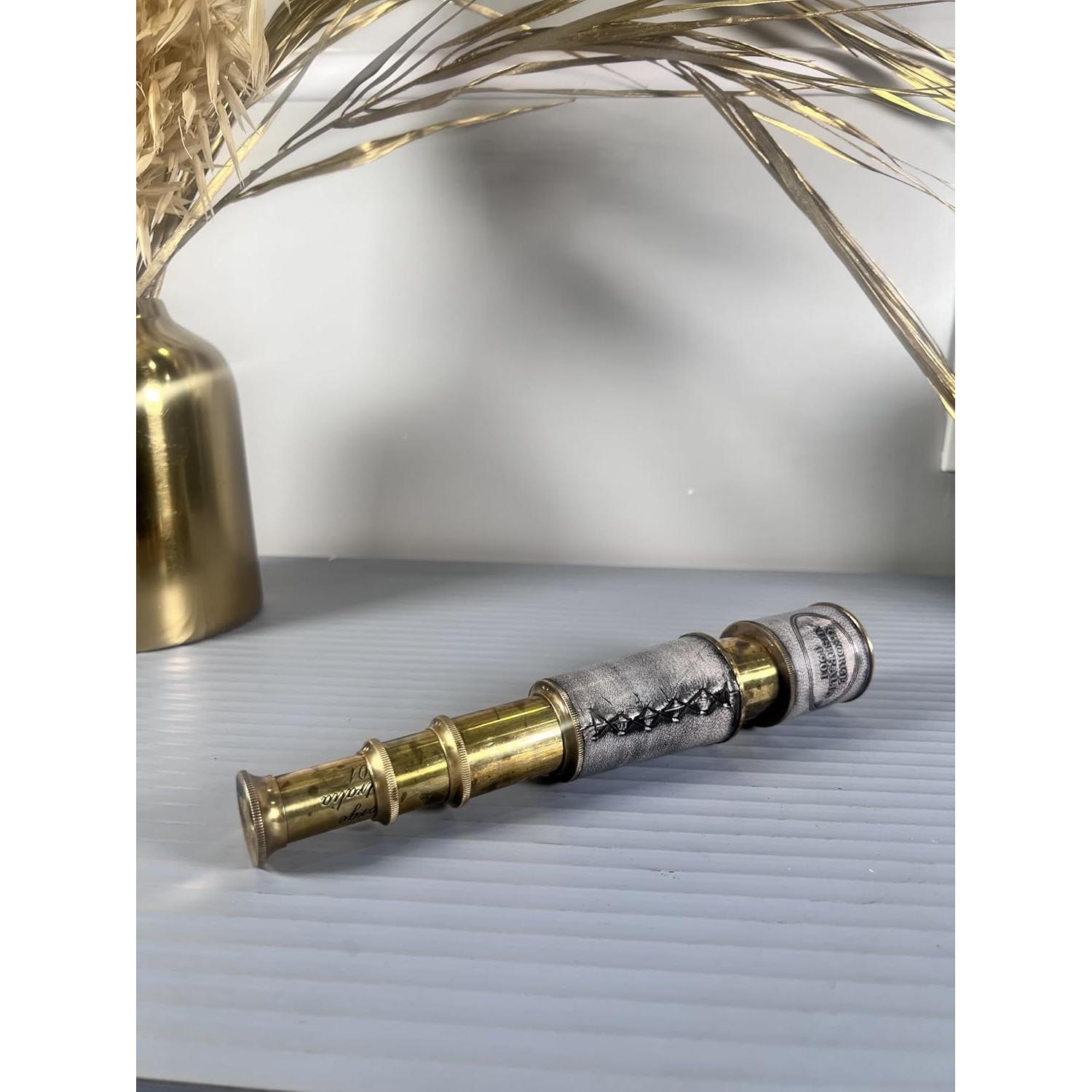 Telescopio de Mano de Latón Antiguo 45.72 cm para Camping