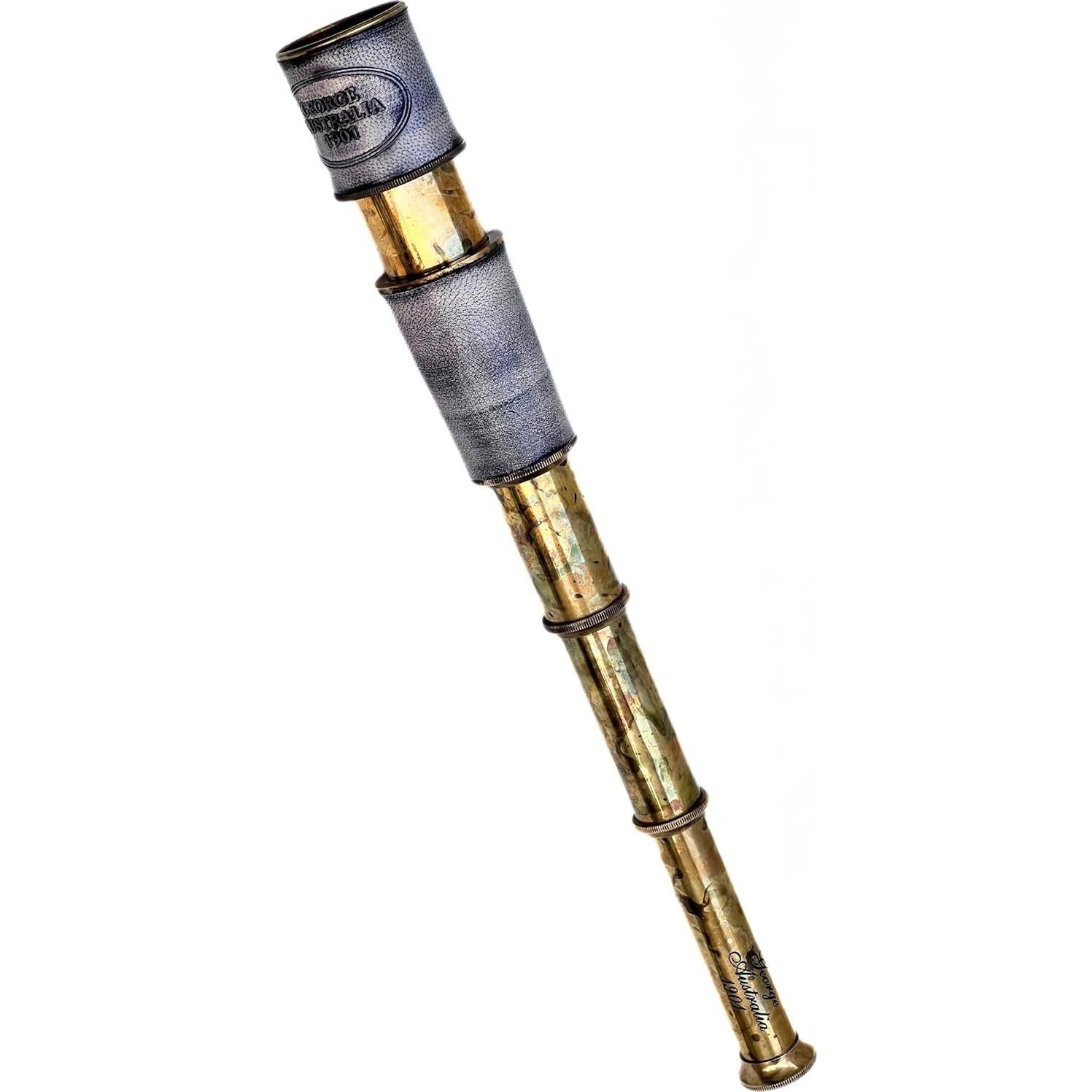 Telescopio de Mano de Latón Antiguo 45.72 cm para Camping