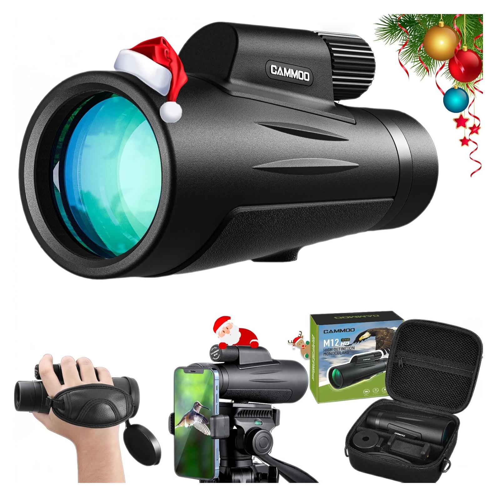 Monocular CAMMOO 12x50 BAK4 Impermeable para Senderismo