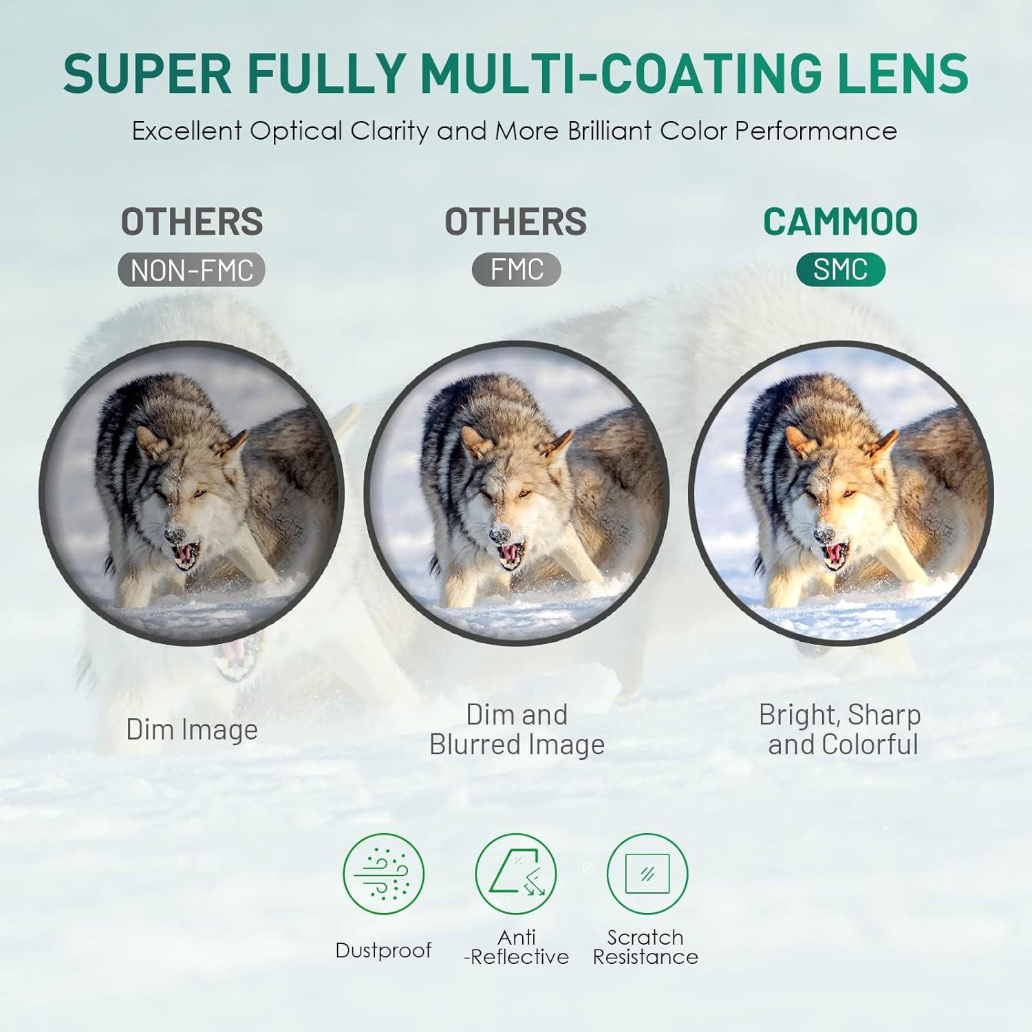 Monocular CAMMOO 12x50 BAK4 Impermeable para Senderismo