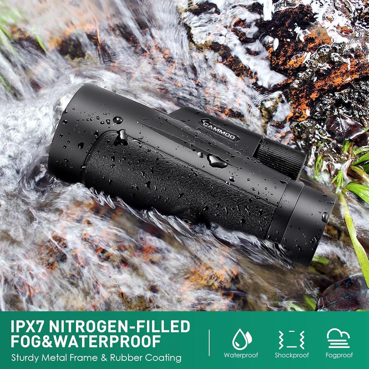 Monocular CAMMOO 12x50 BAK4 Impermeable para Senderismo