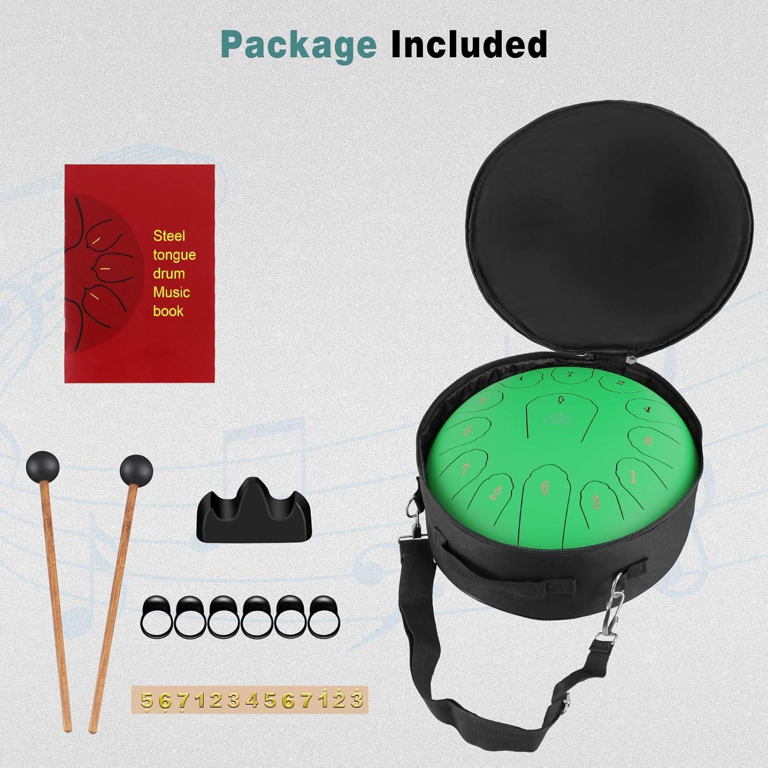 Tambor de Lengua de Acero EASTROCK 30.48 cm Clave C con Accesorios