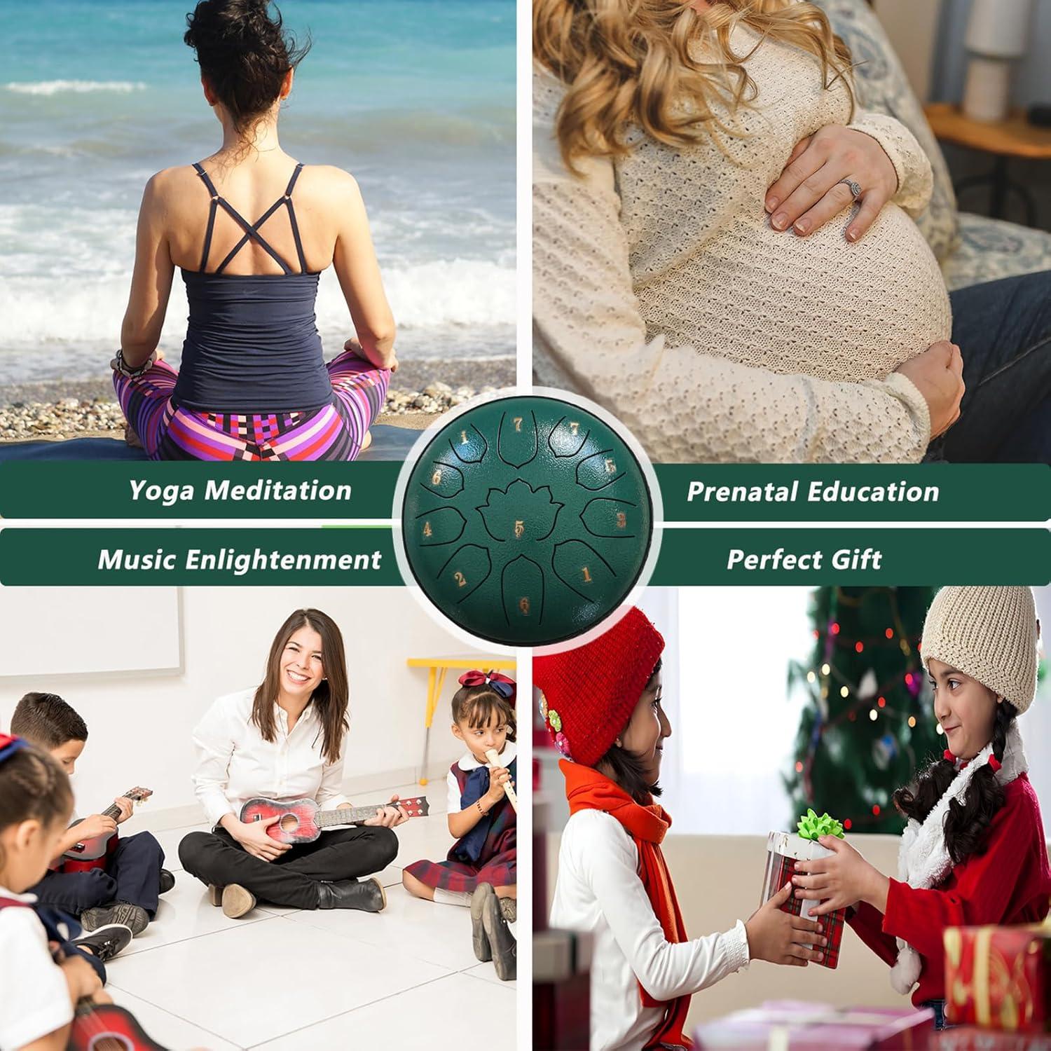 Tambor de Lengua de Acero 11 Notas 15.24 cm LONCHAN