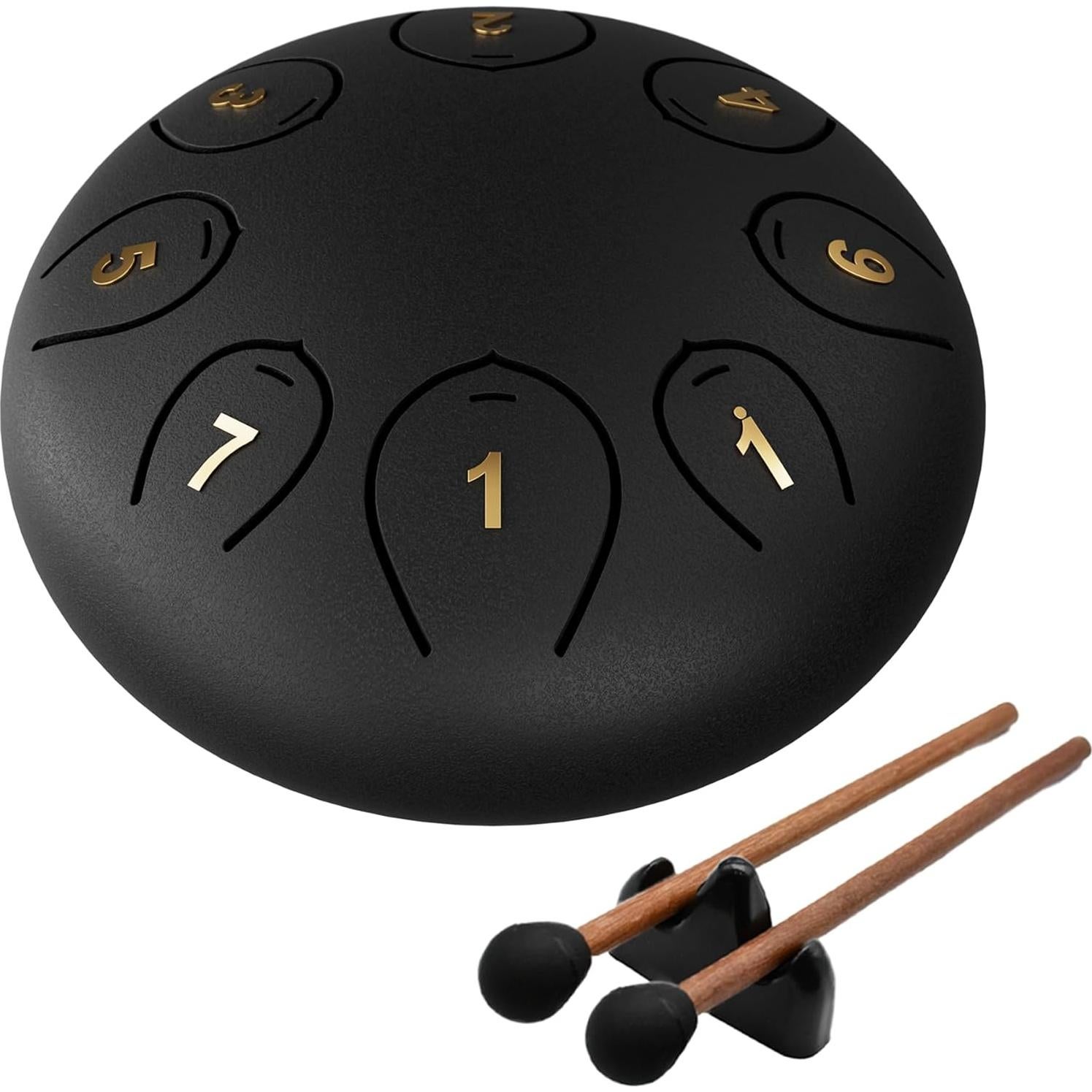 Tambor de Lengua de Acero 15 cm Lidguni 8 Notas Negro