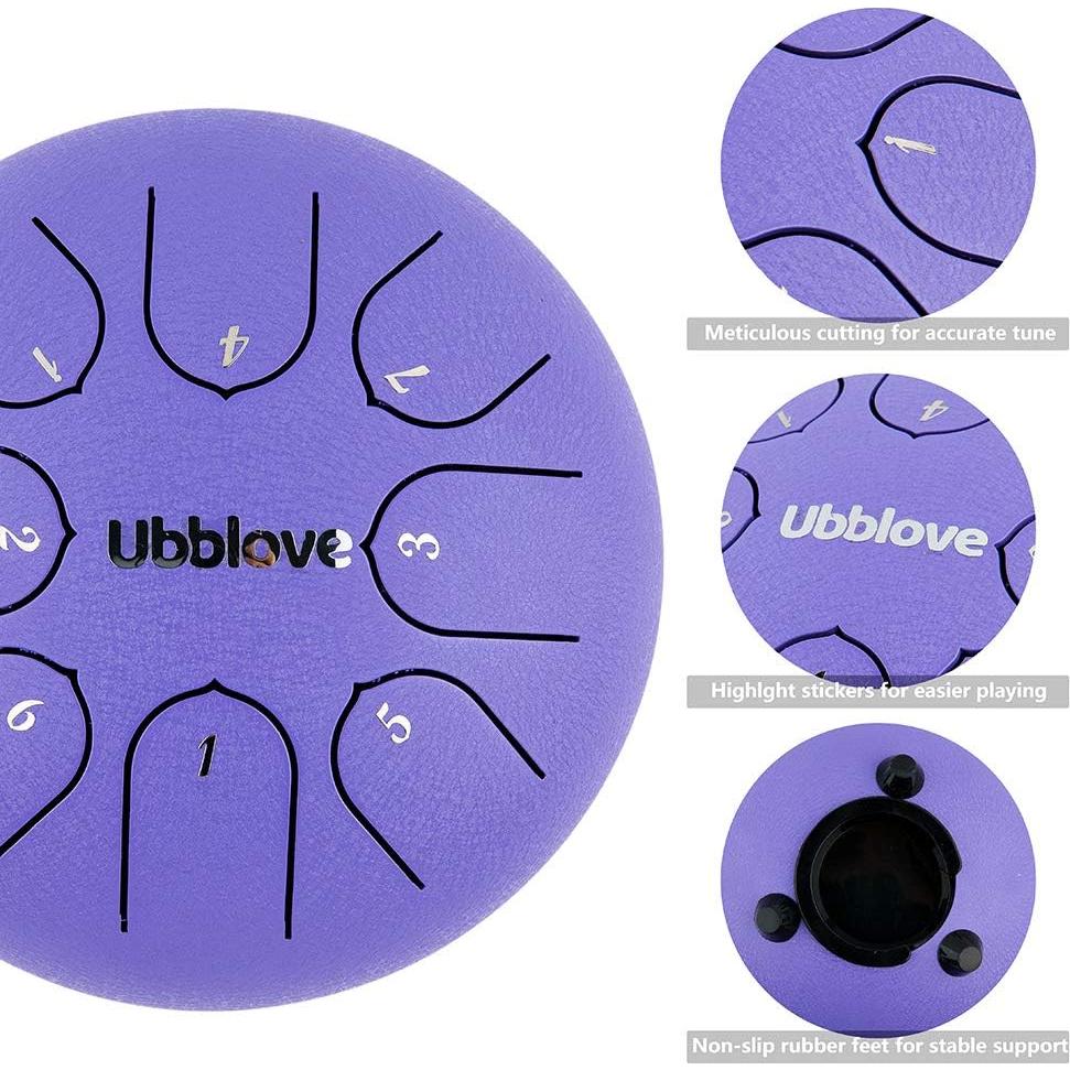 Tambor de Lengua de Acero Ubblove 8 Notas 15.24 cm Clave C