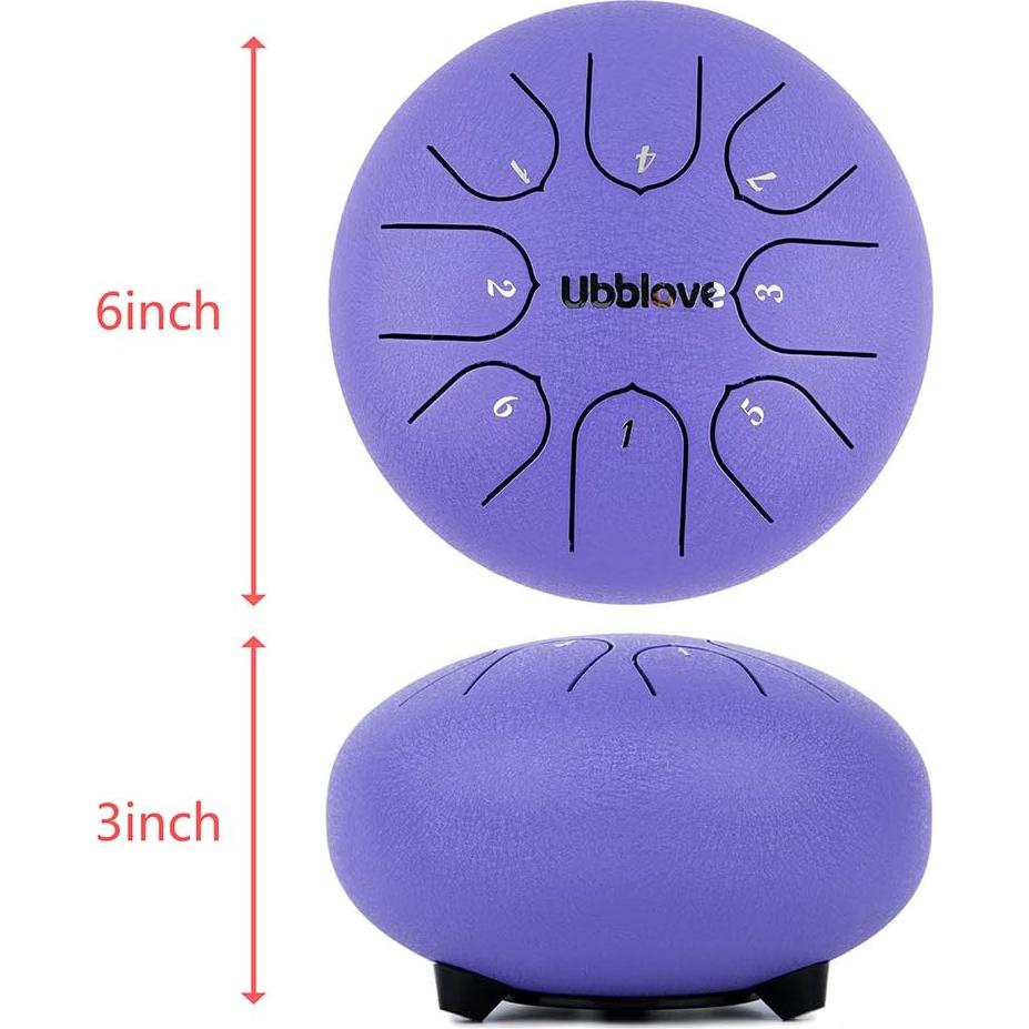 Tambor de Lengua de Acero Ubblove 8 Notas 15.24 cm Clave C