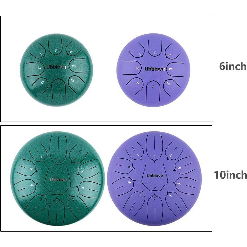 Tambor de Lengua de Acero Ubblove 8 Notas 15.24 cm Clave C