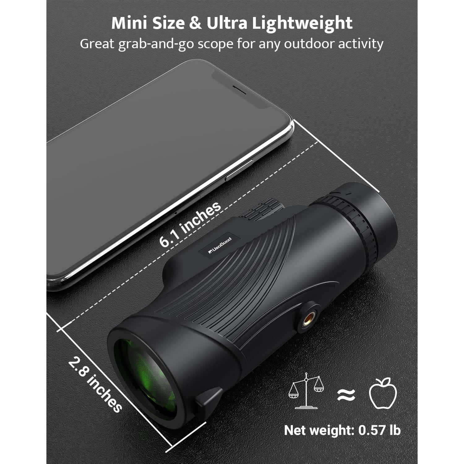 Monocular Usogood 10x42 Compacto Impermeable para Observación