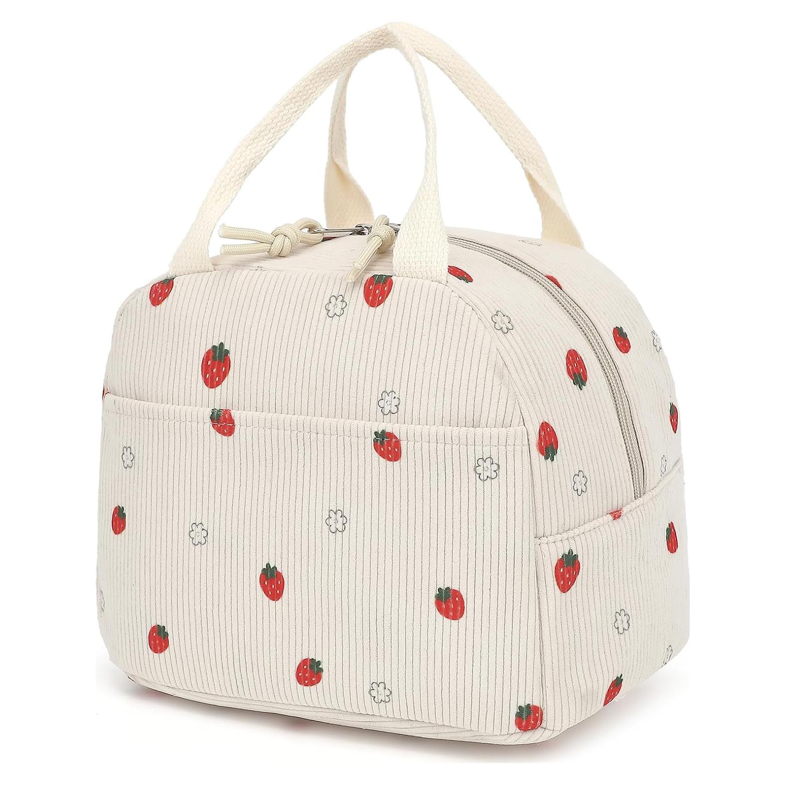 Bolsa de Almuerzo Aislada Xunteny Corduroy Beige 10L