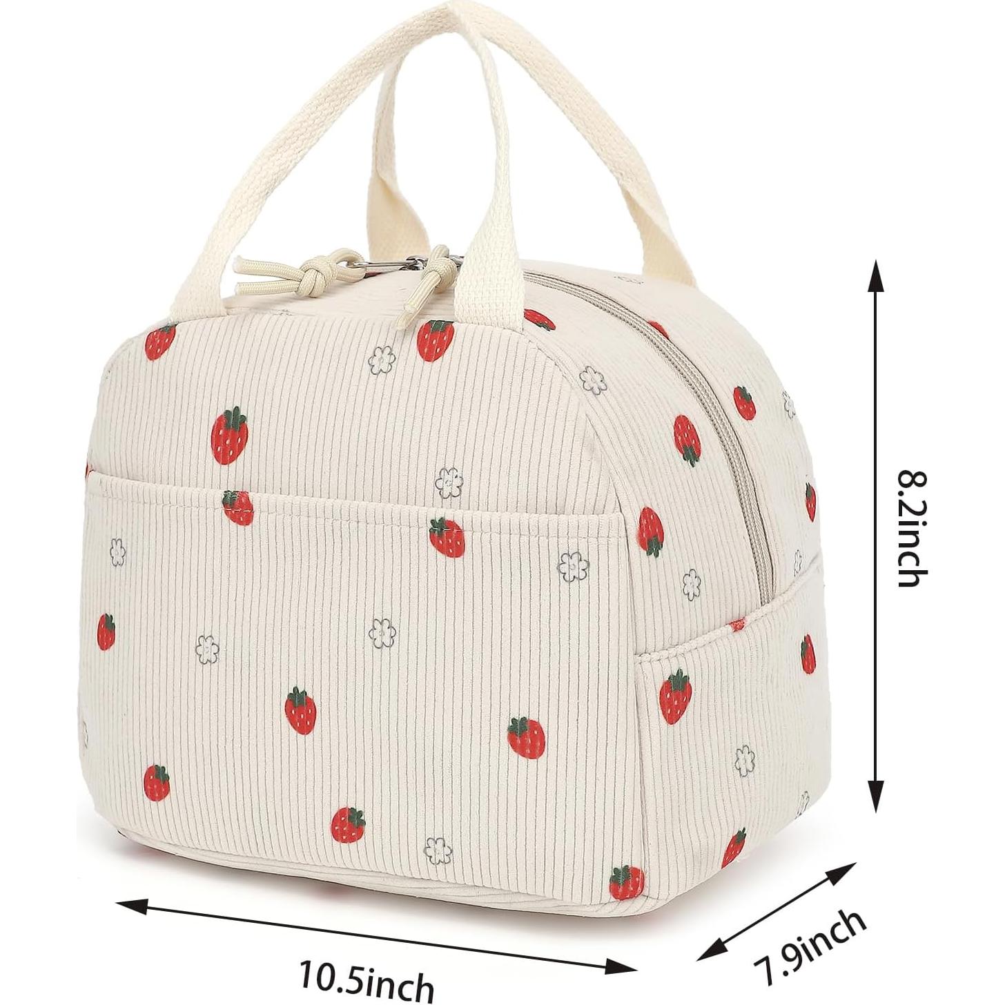 Bolsa de Almuerzo Aislada Xunteny Corduroy Beige 10L