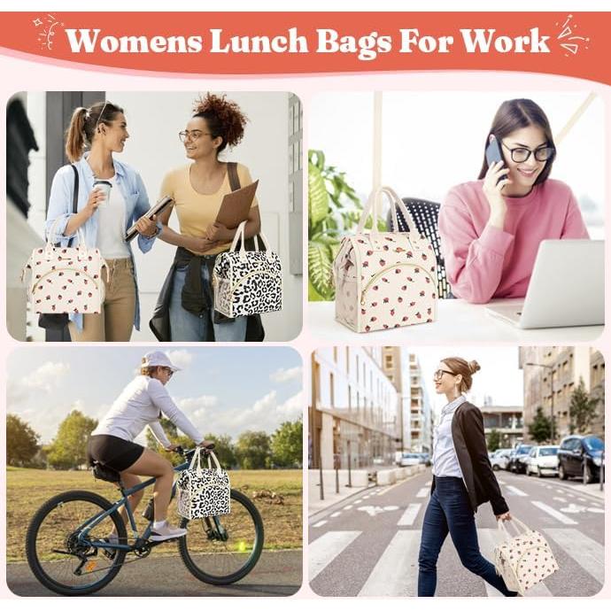 Bolsa de Almuerzo Térmica LOKASS Terciopelo de Fresa 11.81L