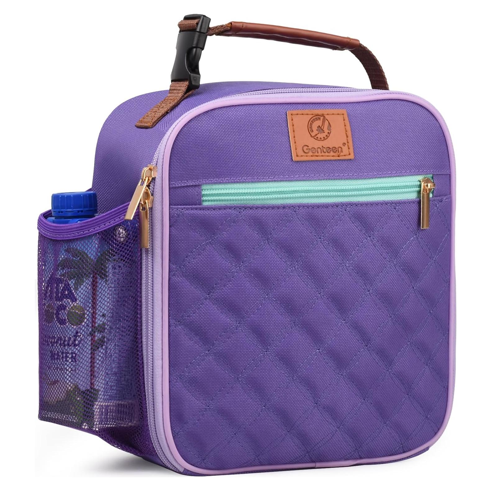 Bolsa de Almuerzo Aislada Genteen 5L Morada con Soporte