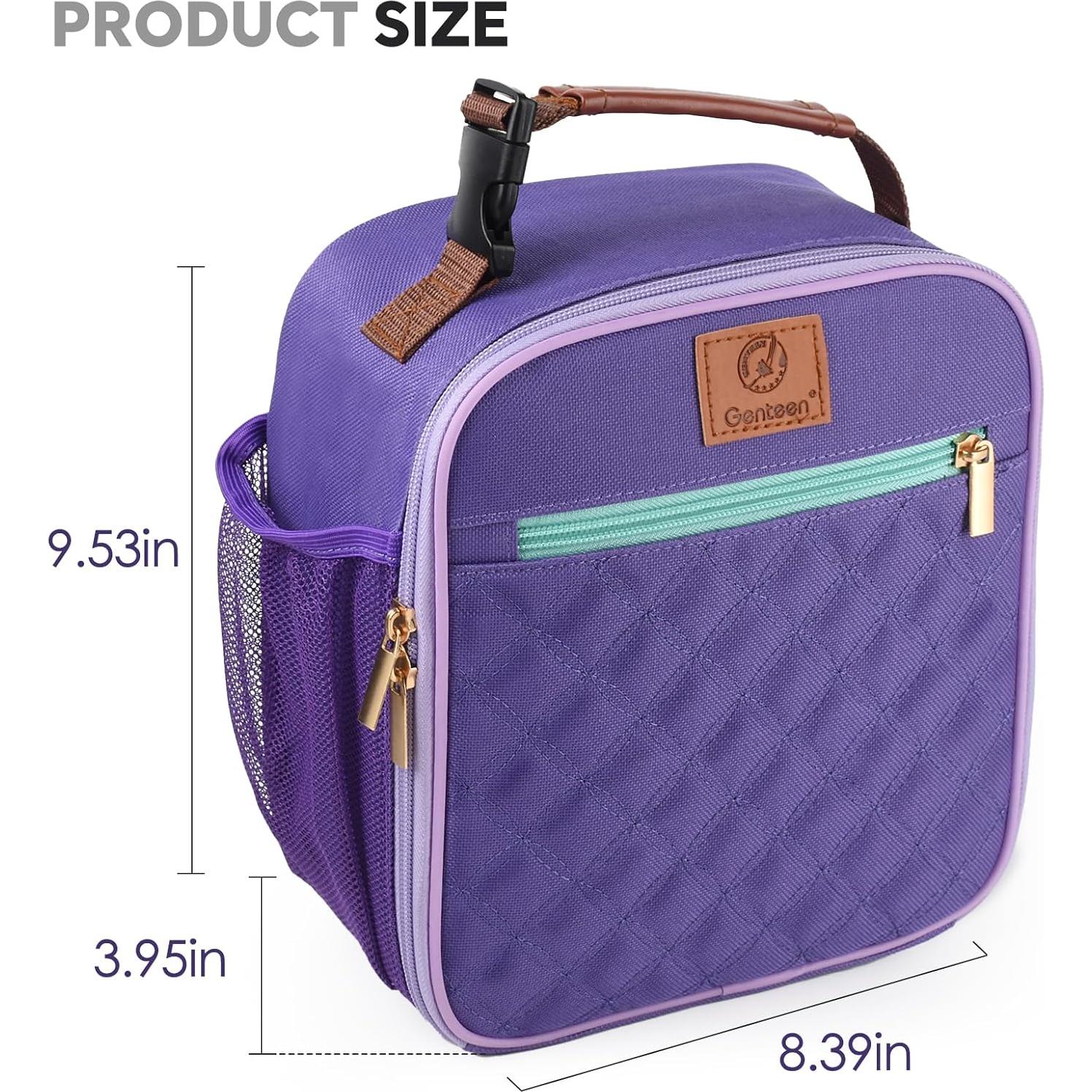 Bolsa de Almuerzo Aislada Genteen 5L Morada con Soporte