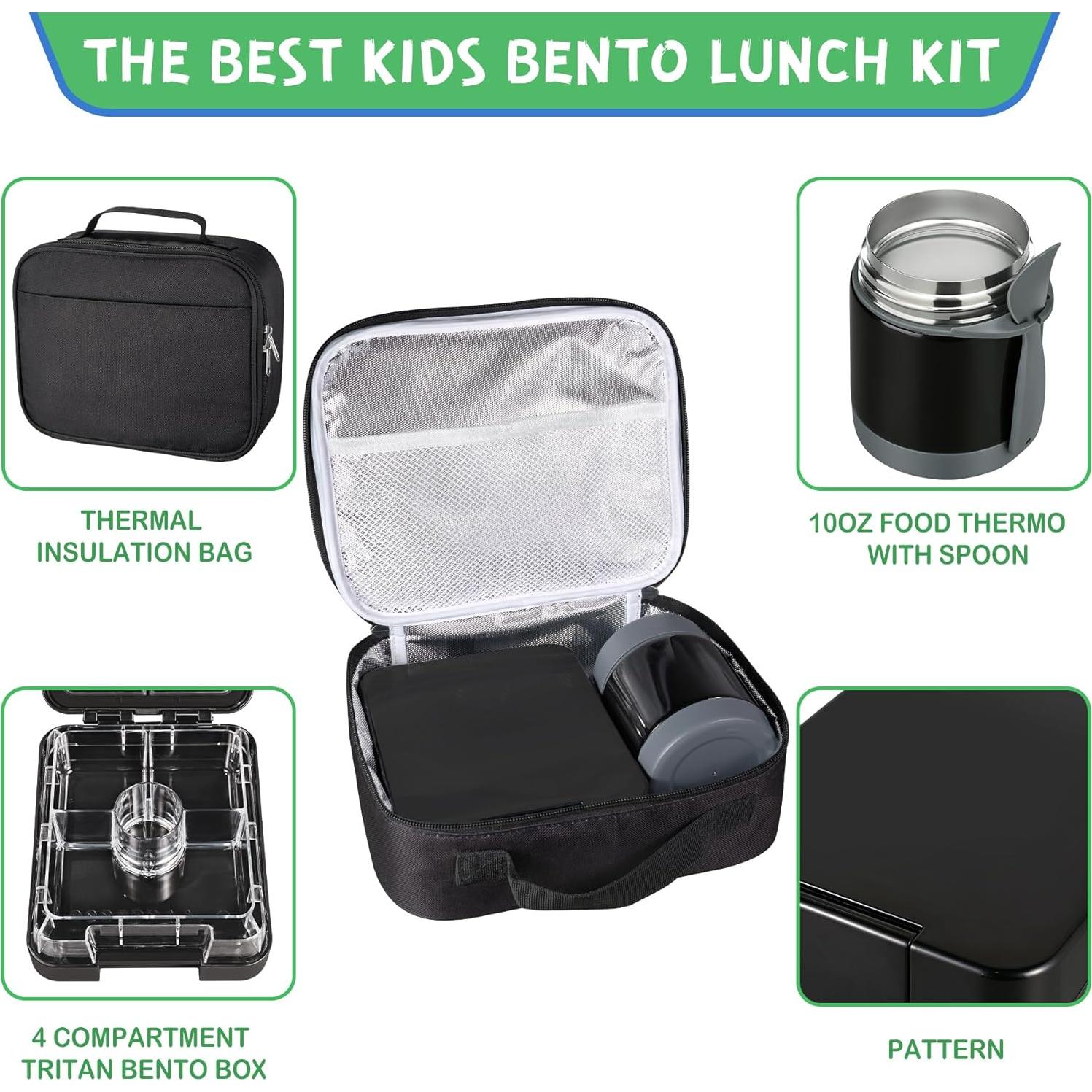 Caja de Almuerzo Bento Pawtong con Termo 284ml a Prueba de Fugas