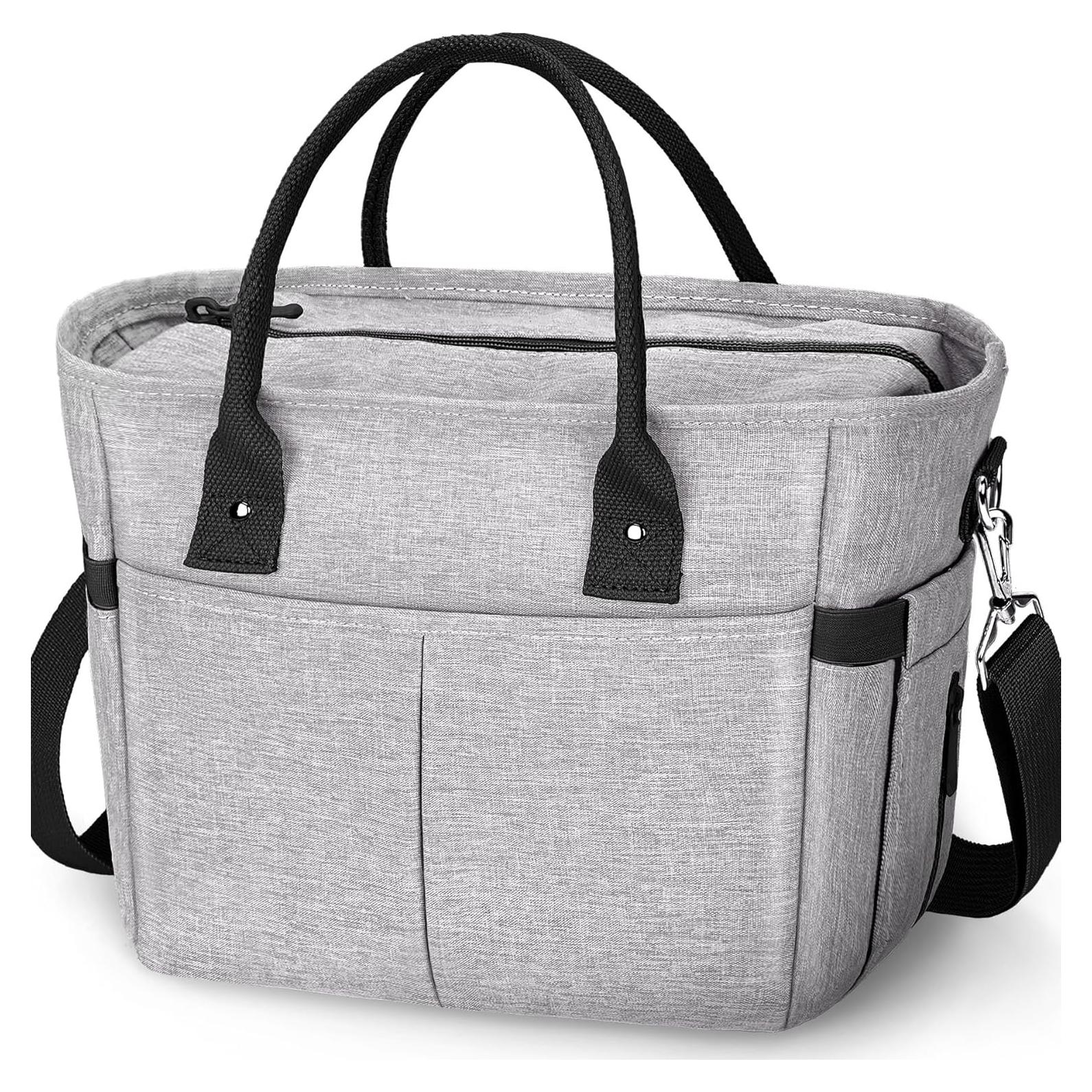 Bolsa de Almuerzo Aislada KIPBELIF Gris 10L para Adultos