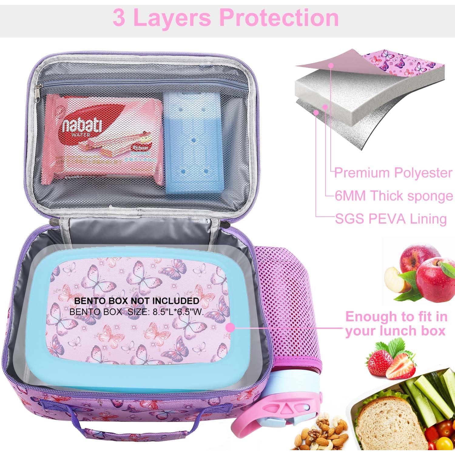 RHCPFOVR Kids Lunch Bag - Insulated Lunch Box for Boys Girls,Washable Lunch Bag and Reusable Toddler Leak-proof Lunchbox for School and Daycare