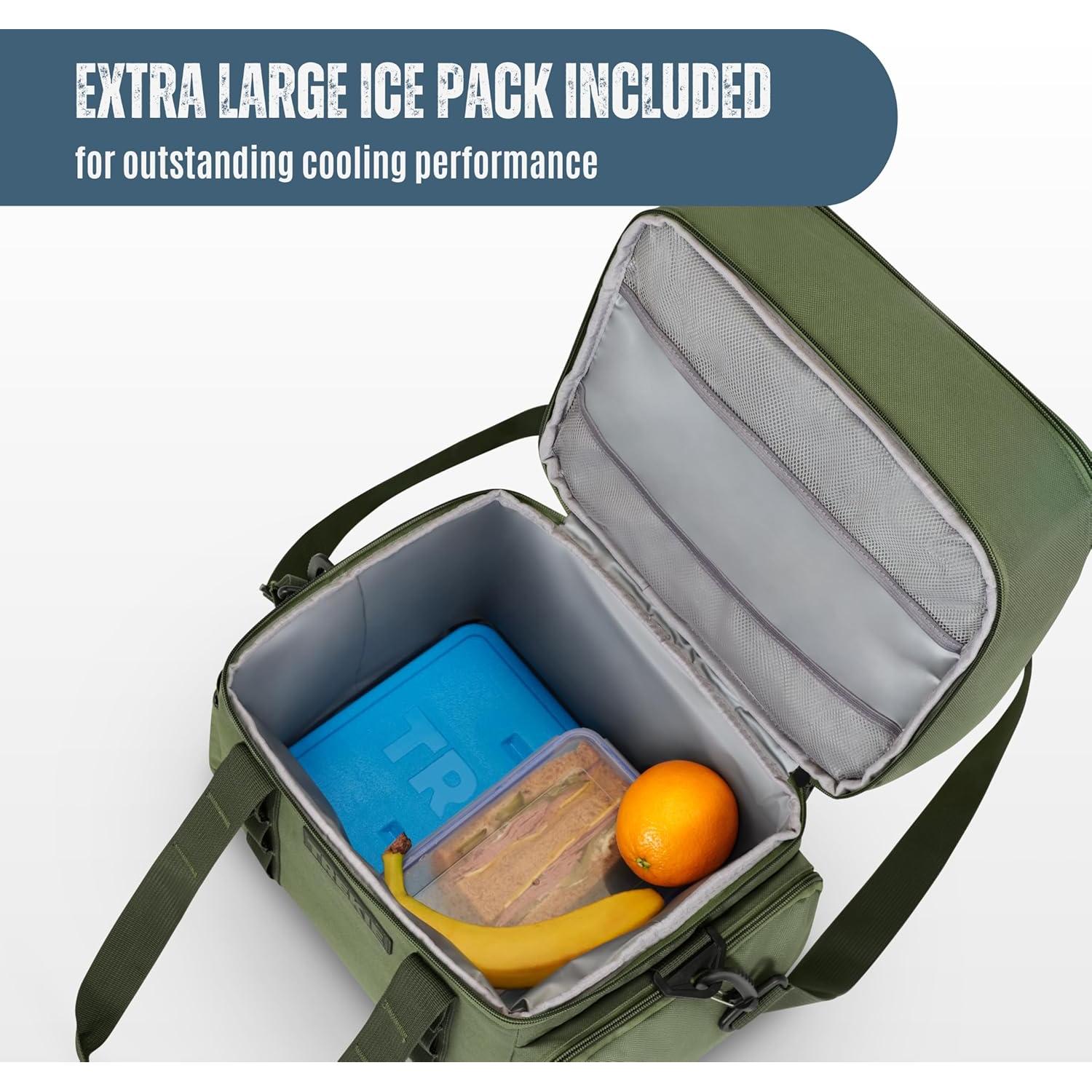 Bolsa de Almuerzo Aislada TREKIE Scout 20L Verde con Hielo