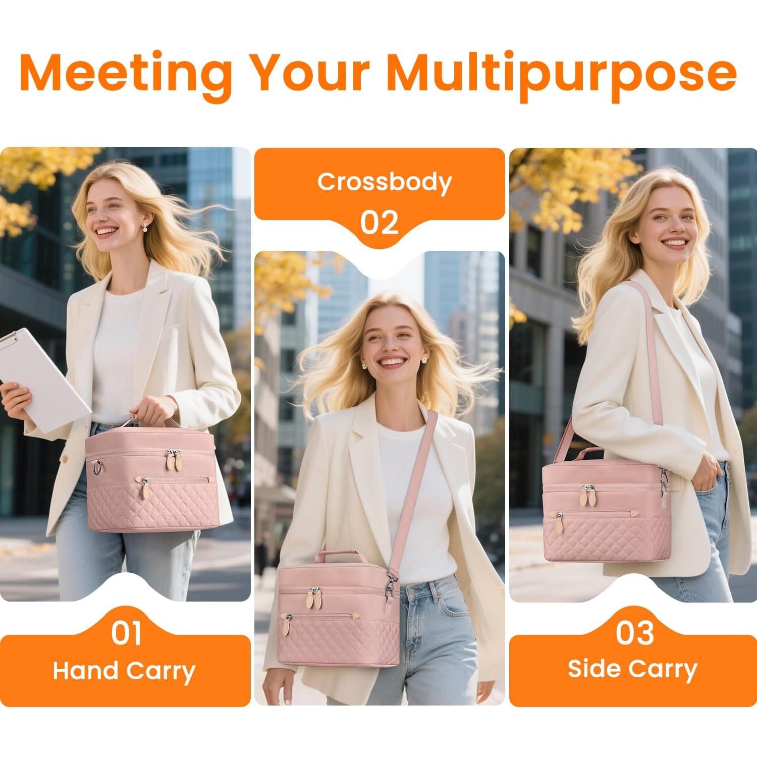 Bolsa de Almuerzo Aislada Tenot Rosa 8.5L Reutilizable