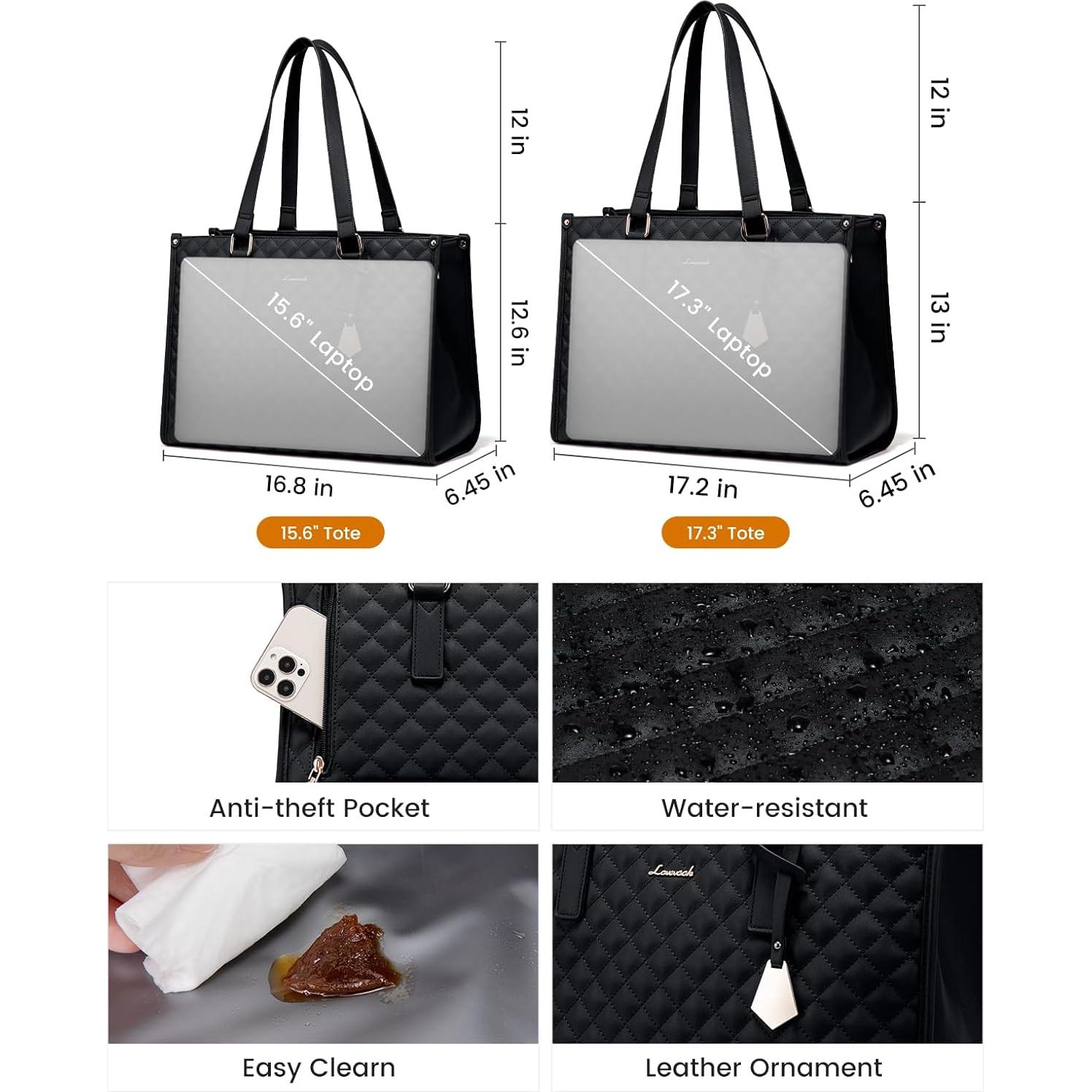 Bolsa Térmica para Almuerzo LOVEVOOK 15.6" Negra con Cartera