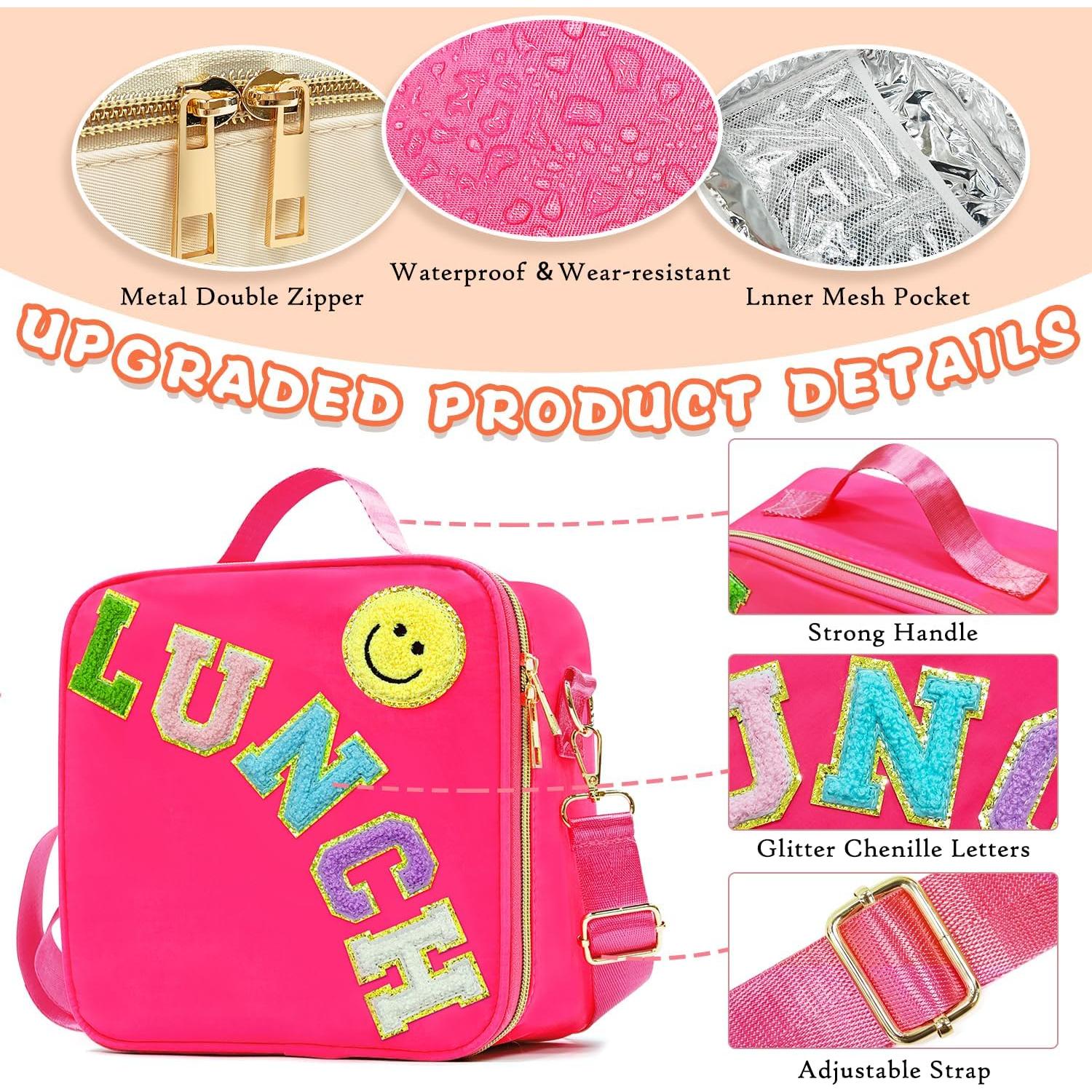 Bolsa de Almuerzo Aislada LOKFAR 7.2L Nylon Impermeable Rojo Rosa