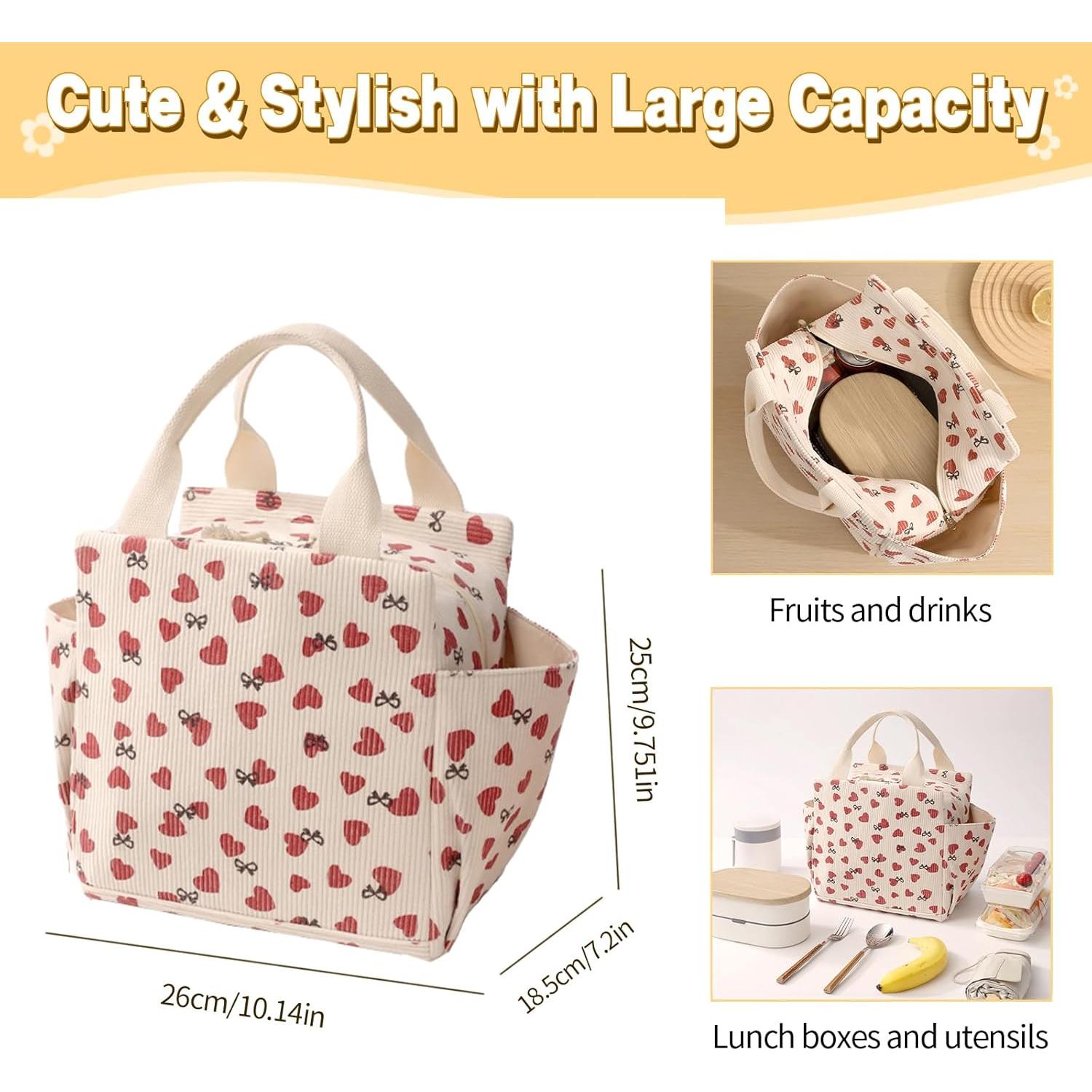 Bolsa de Almuerzo Aislada FAMTUDE Corduroy Love 13.5L