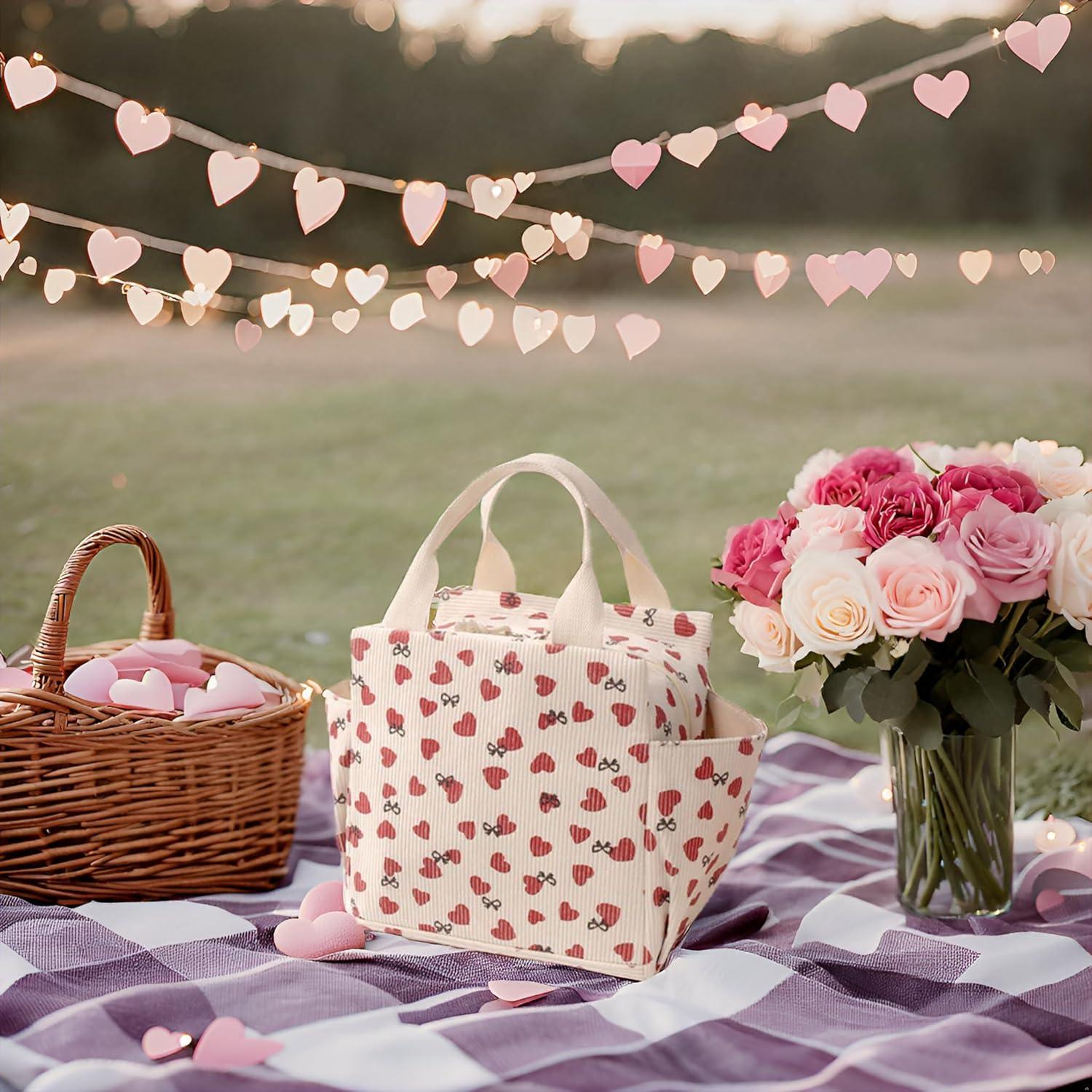 Bolsa de Almuerzo Aislada FAMTUDE Corduroy Love 13.5L