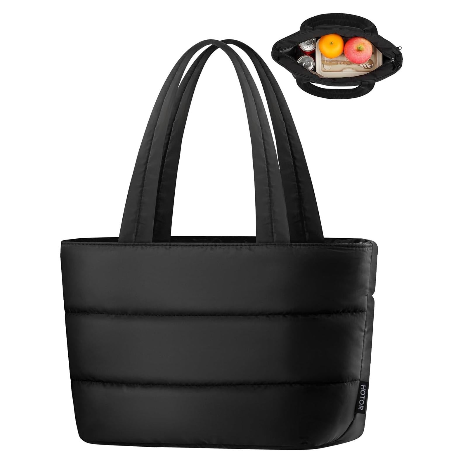 Bolsa Térmica Aislada HOTOR para Almuerzo - Negra 8.5L