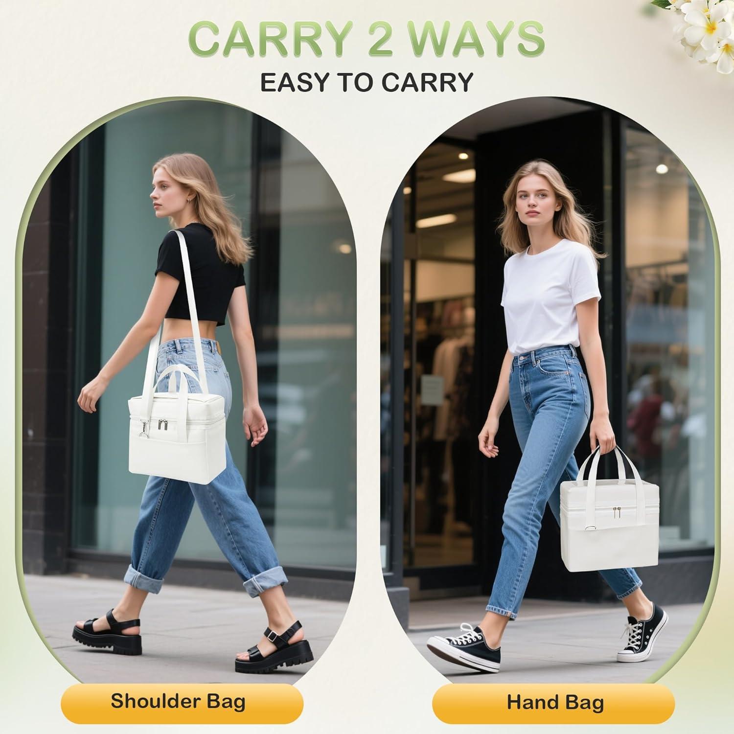 Bolsa de Almuerzo Aislada Lanynne Beige 24.9x15x22.6 cm