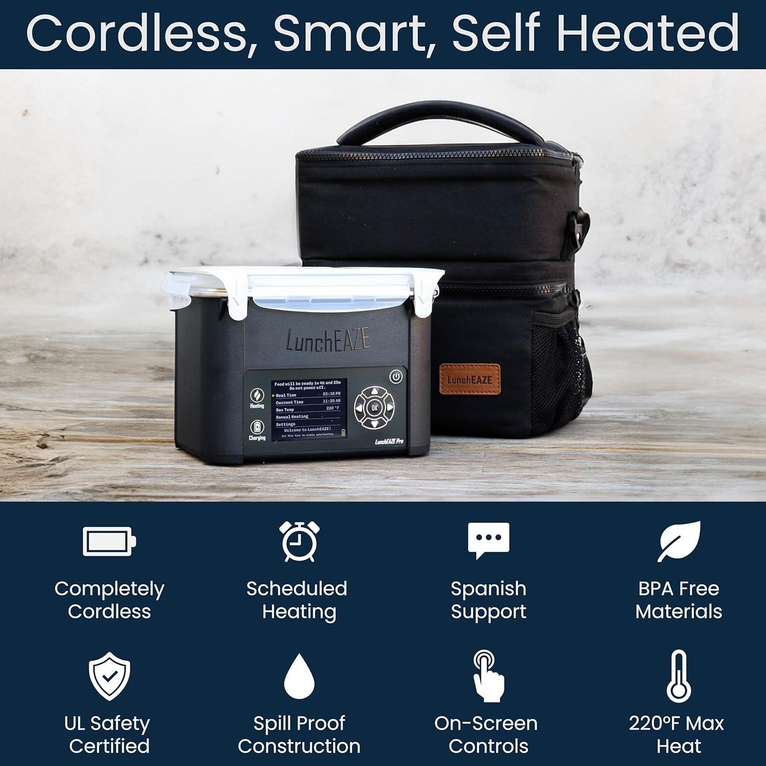 Caja Térmica Eléctrica Sin Cable LunchEAZE Pro 4 Tazas