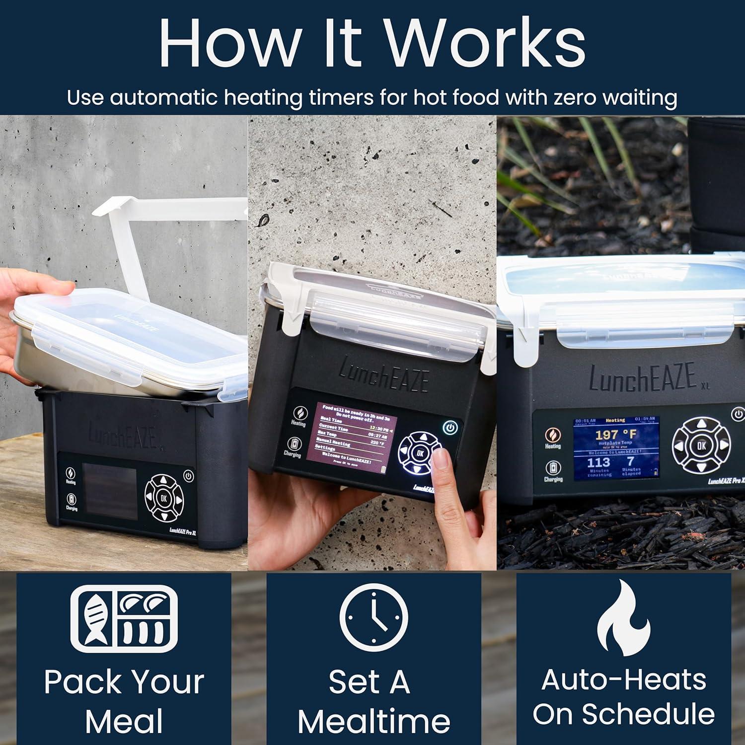 Caja Térmica Eléctrica Sin Cable LunchEAZE Pro 4 Tazas