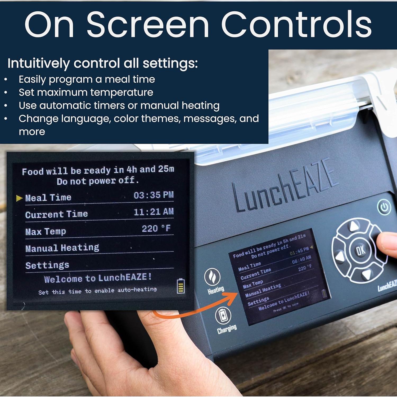 Caja Térmica Eléctrica Sin Cable LunchEAZE Pro 4 Tazas