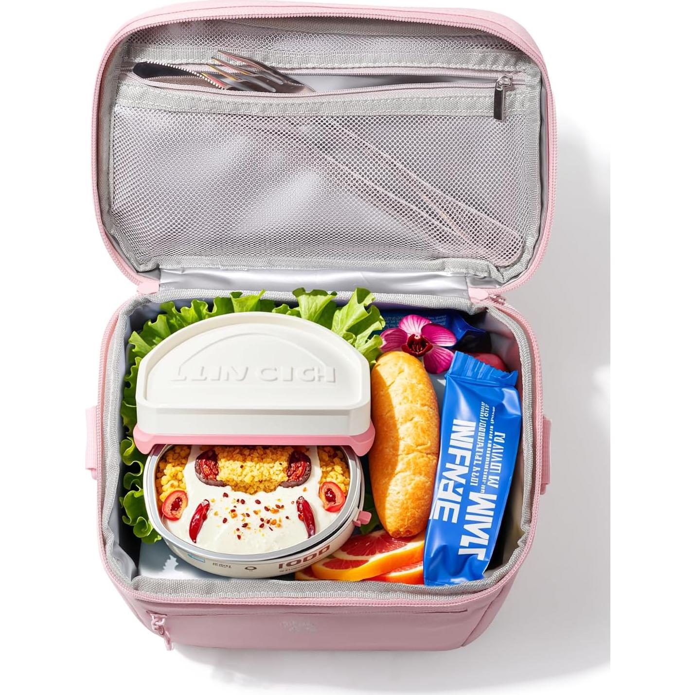 Bolsa de Almuerzo Aislada GLORIEROO Rosa 8L Impermeable