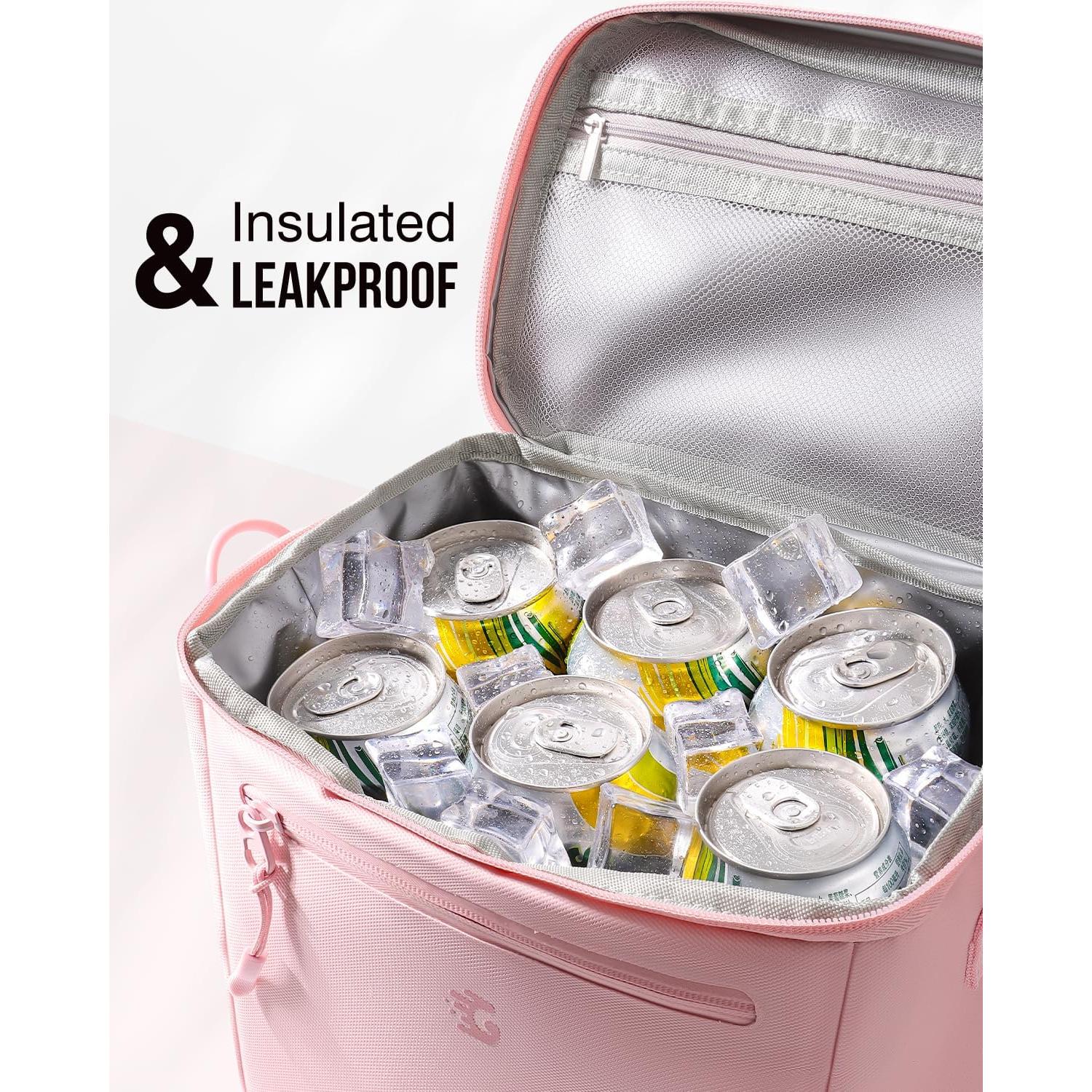 Bolsa de Almuerzo Aislada GLORIEROO Rosa 8L Impermeable