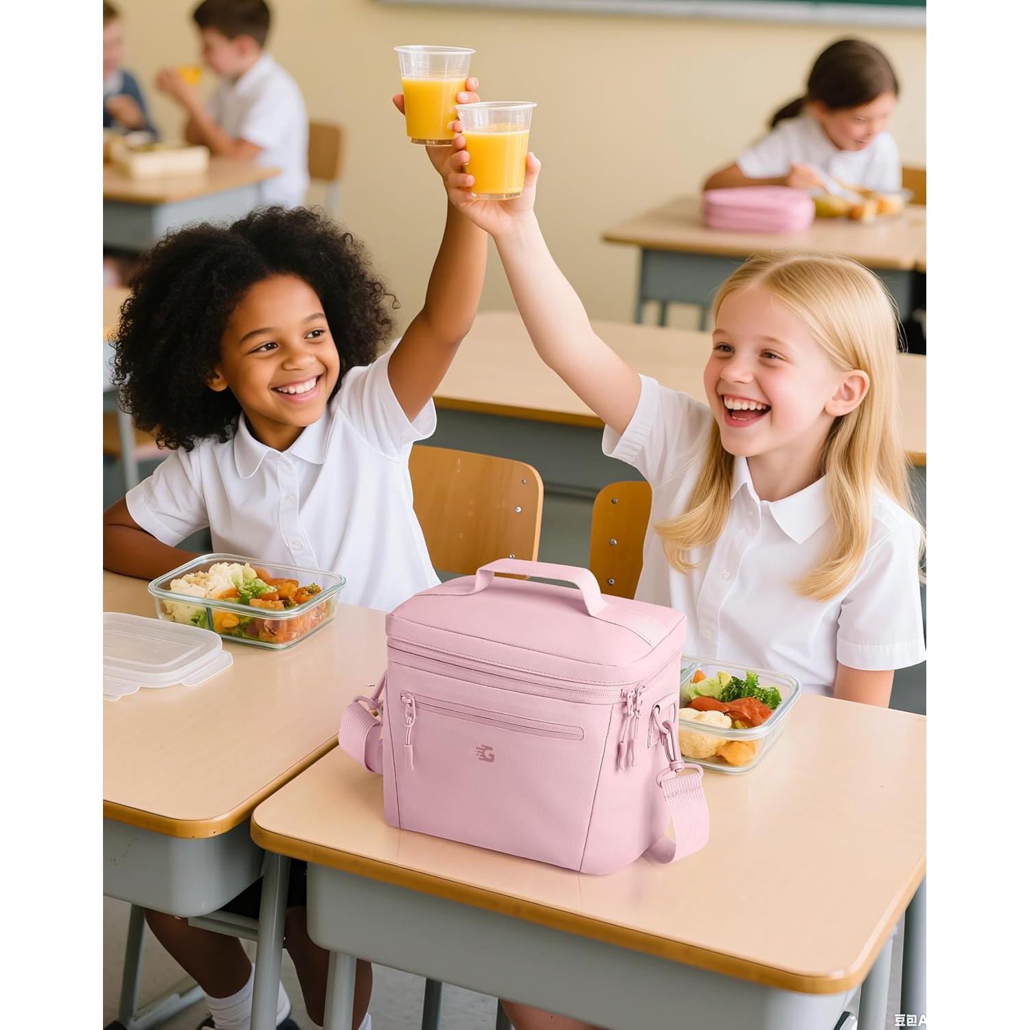 Bolsa de Almuerzo Aislada GLORIEROO Rosa 8L Impermeable