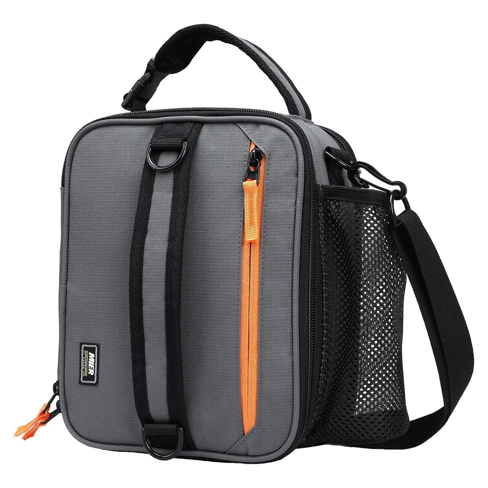 Bolsa de Almuerzo Expandible MIER Aislada 9L Gris/Naranja