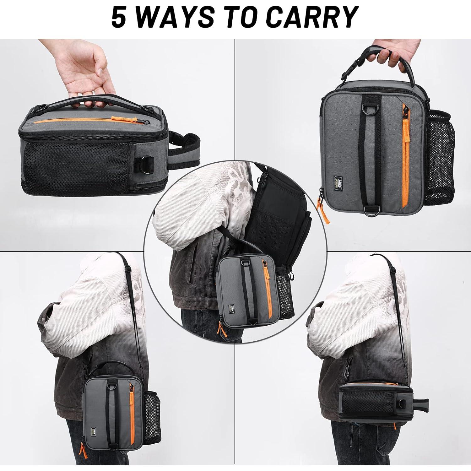 Bolsa de Almuerzo Expandible MIER Aislada 9L Gris/Naranja