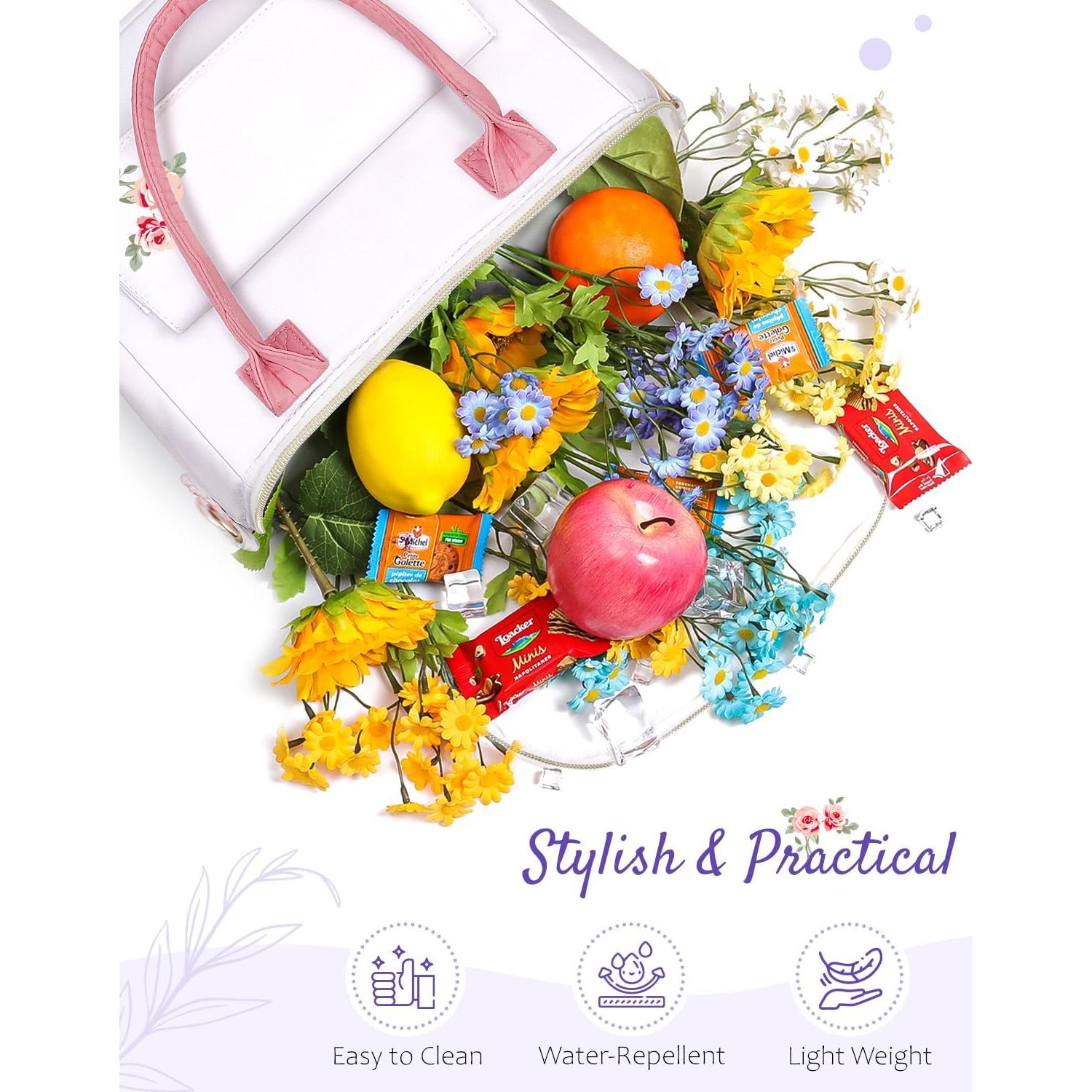 Bolsa de Almuerzo Aislada GLORIEROO Floral 8L Impermeable