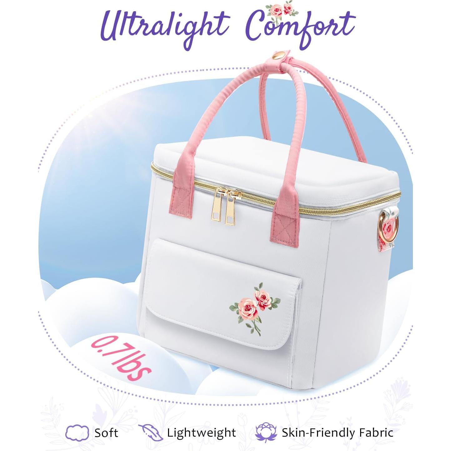 Bolsa de Almuerzo Aislada GLORIEROO Floral 8L Impermeable