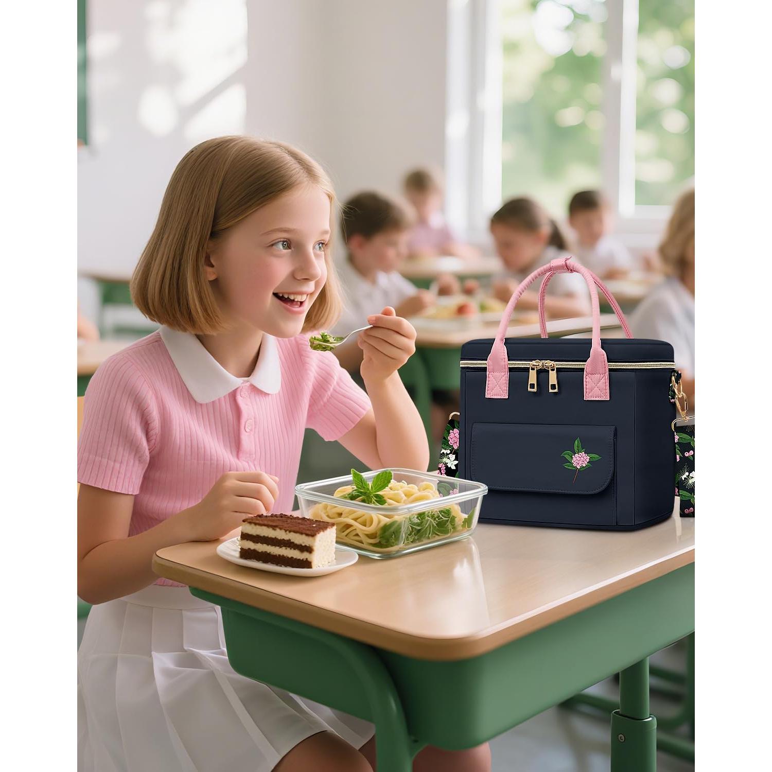 Bolsa de Almuerzo Aislada GLORIEROO Floral 8L Impermeable