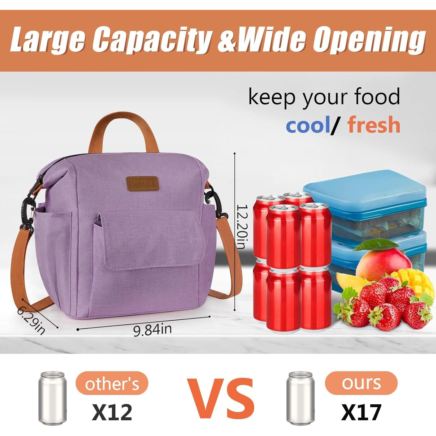 Bolsa de Almuerzo Térmica Joymee 25x16x31cm Púrpura