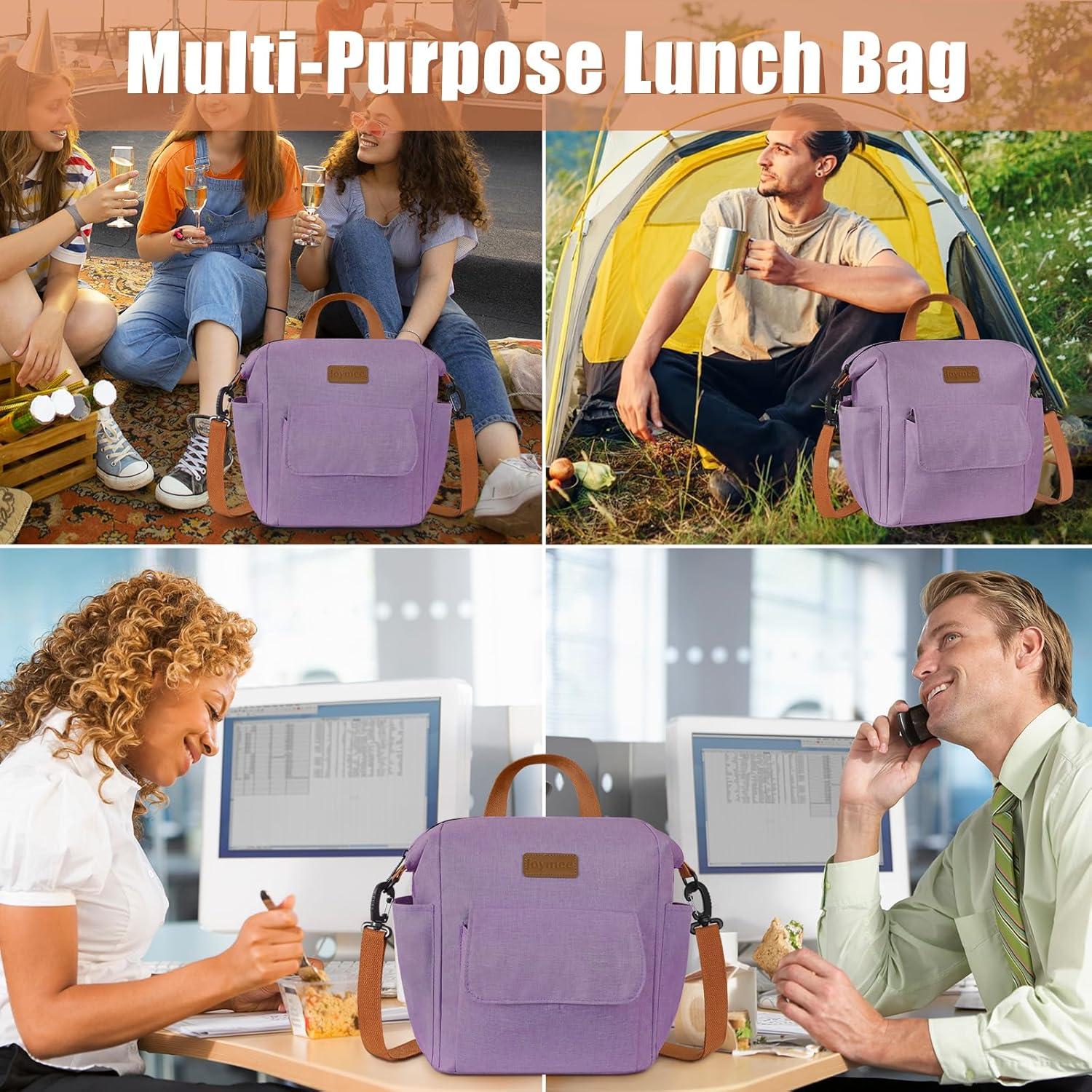 Bolsa de Almuerzo Térmica Joymee 25x16x31cm Púrpura